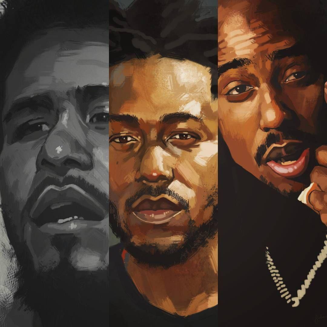1080x1080 Freaking legends right here Cole, Lamar, and Shakur