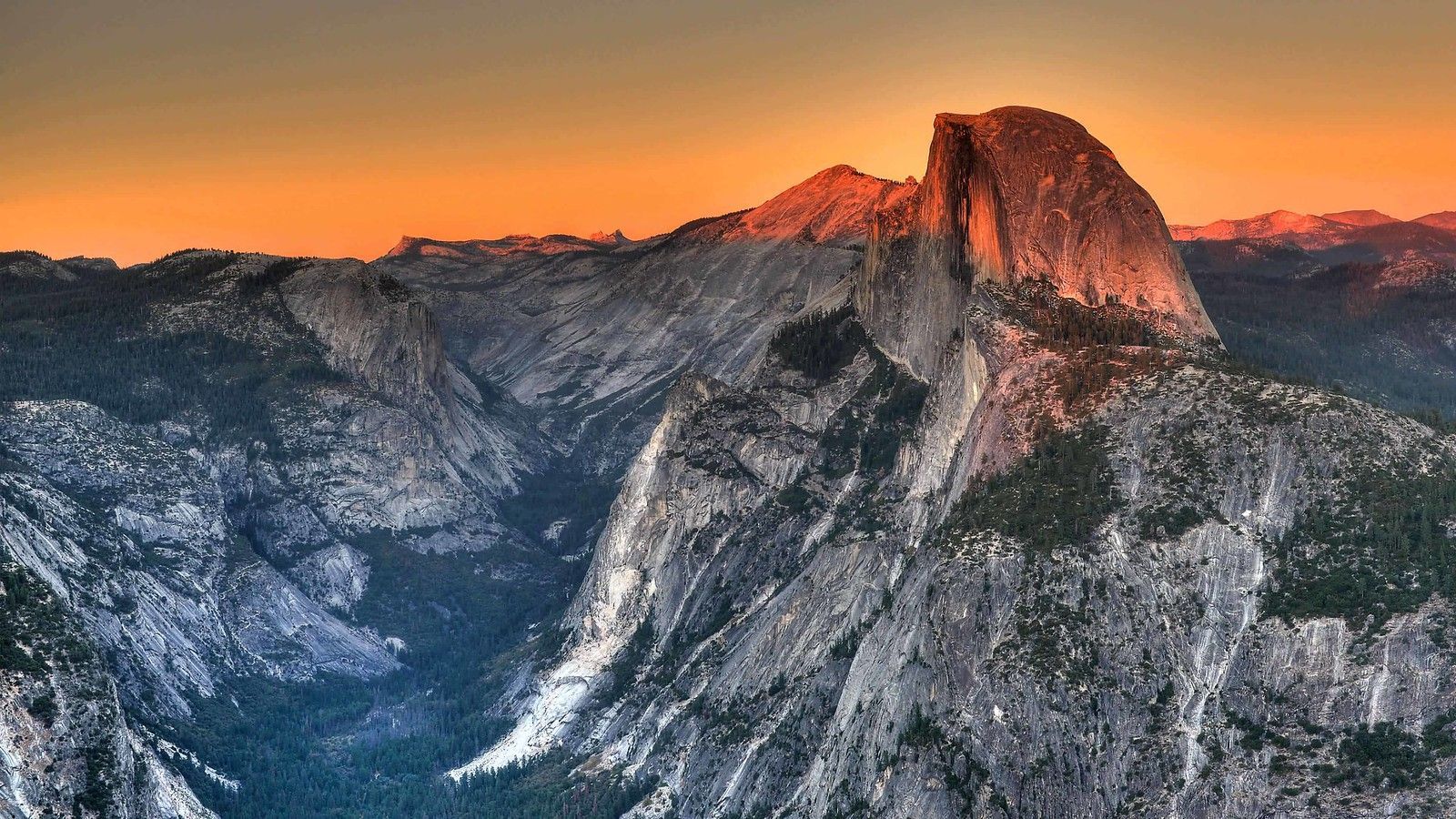1600x900 Half Dome Granite Dome Rock Formation