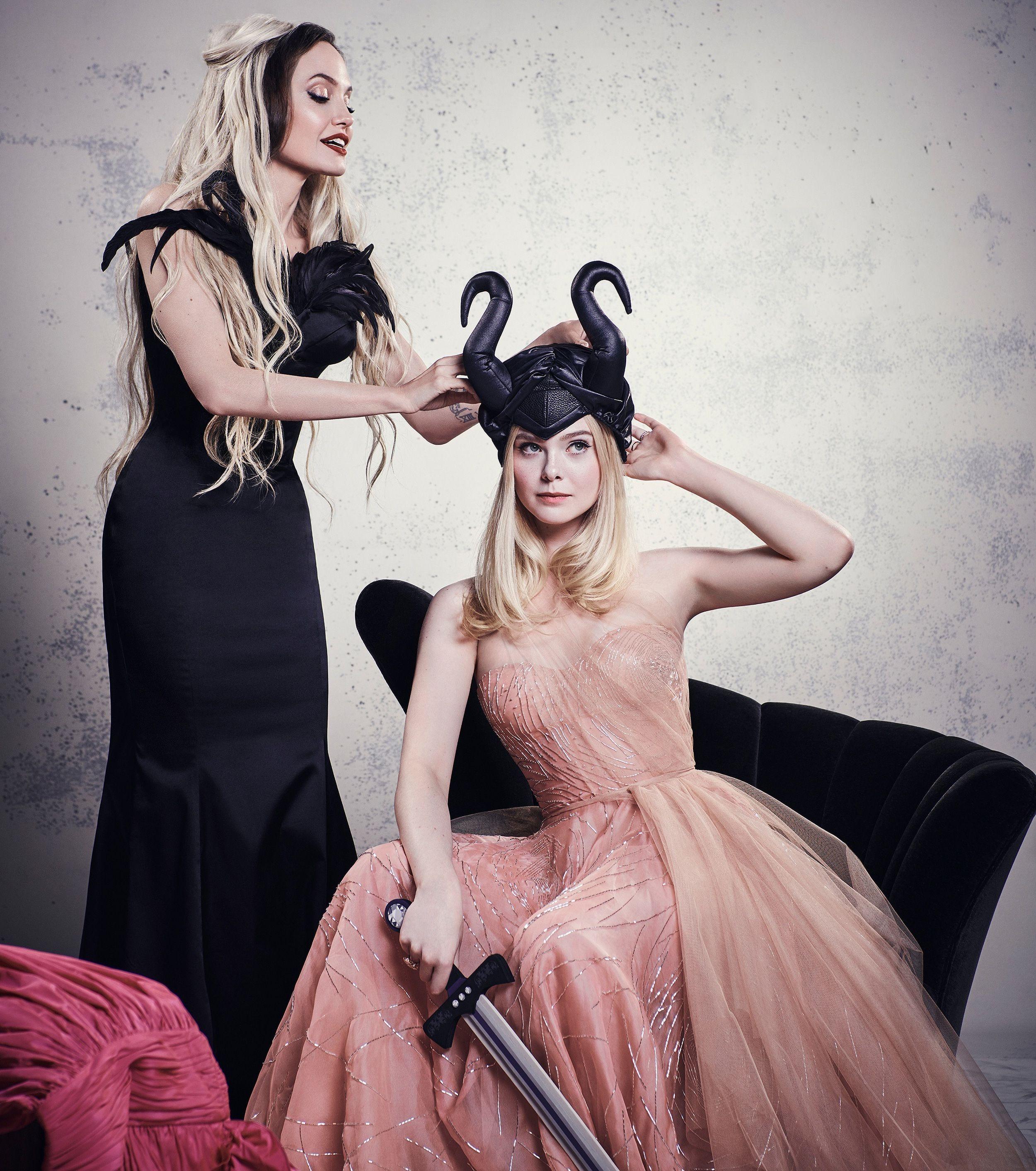 2500x2826 Elle Fanning As Maleficent Cosplay with Angelina Jolie Wallpaper, HD Celebrities 4K Wallpaper, Image, Photo and Background