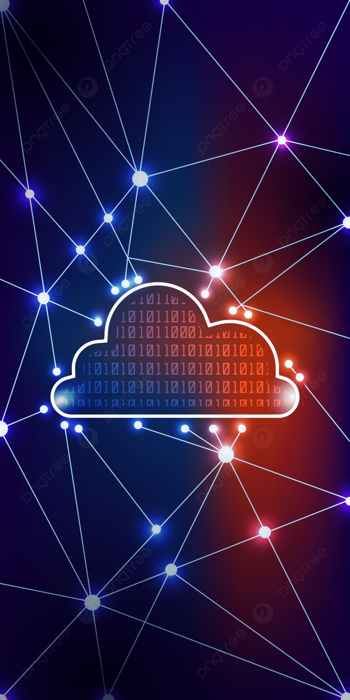 1200x2400 Cloud With Network Background Wallpaper