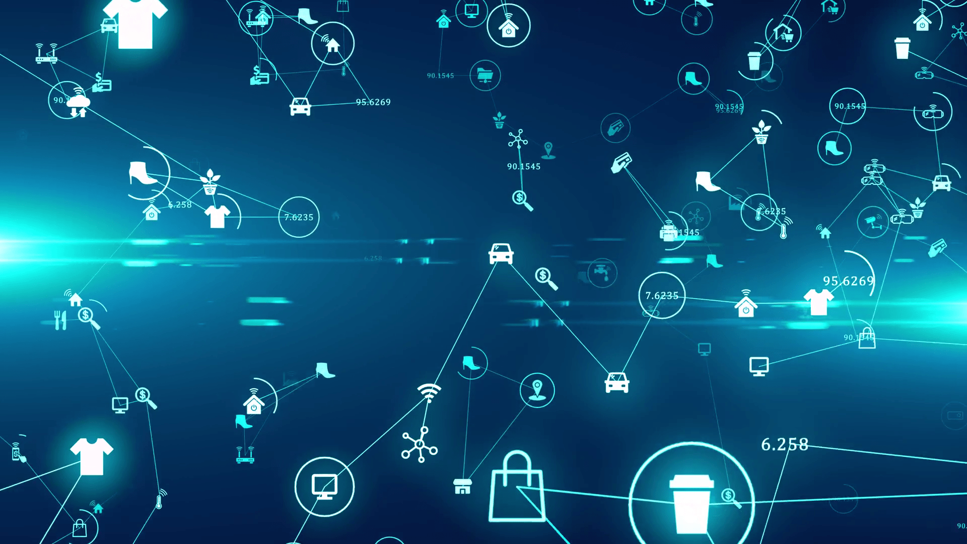 1920x1080 Cloud Computing Stock Footage: Royalty