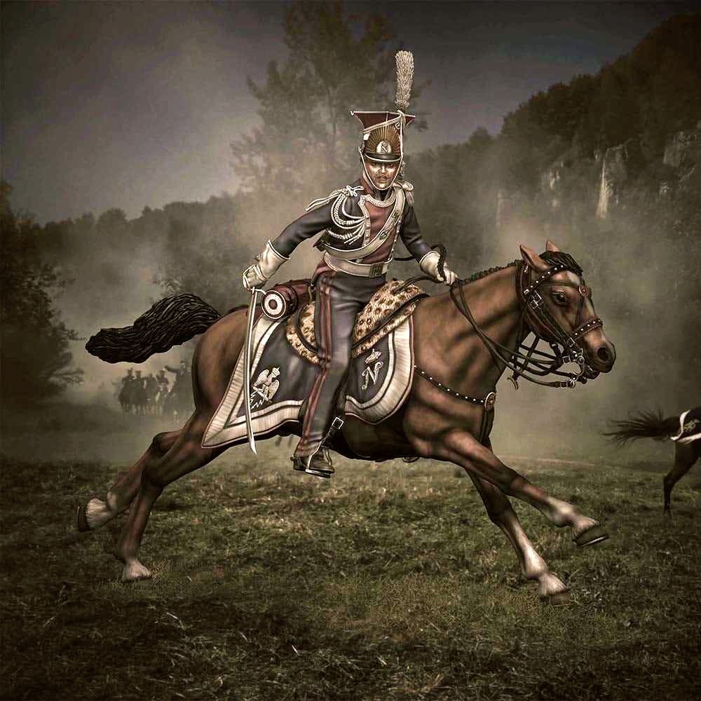 1000x1000 120mm Mounted Officer Polish Lancers
