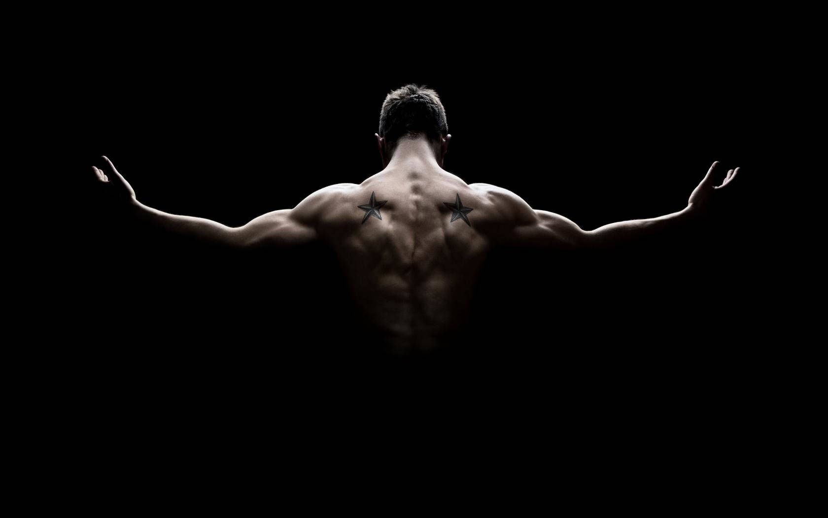 1680x1050 Fitness Muscular Man Rear Shot