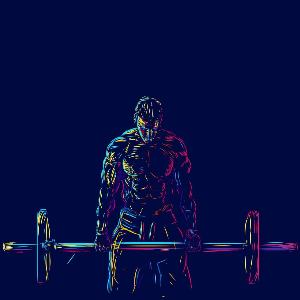 980x980 Fitness men on gym line pop art potrait