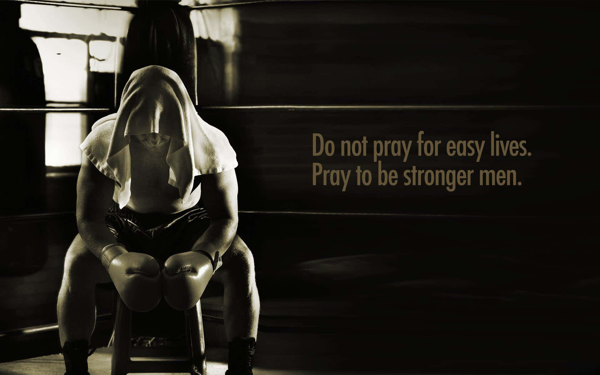 1920x1200 Download Strength Prayer Boxing Gym Quote Wallpaper