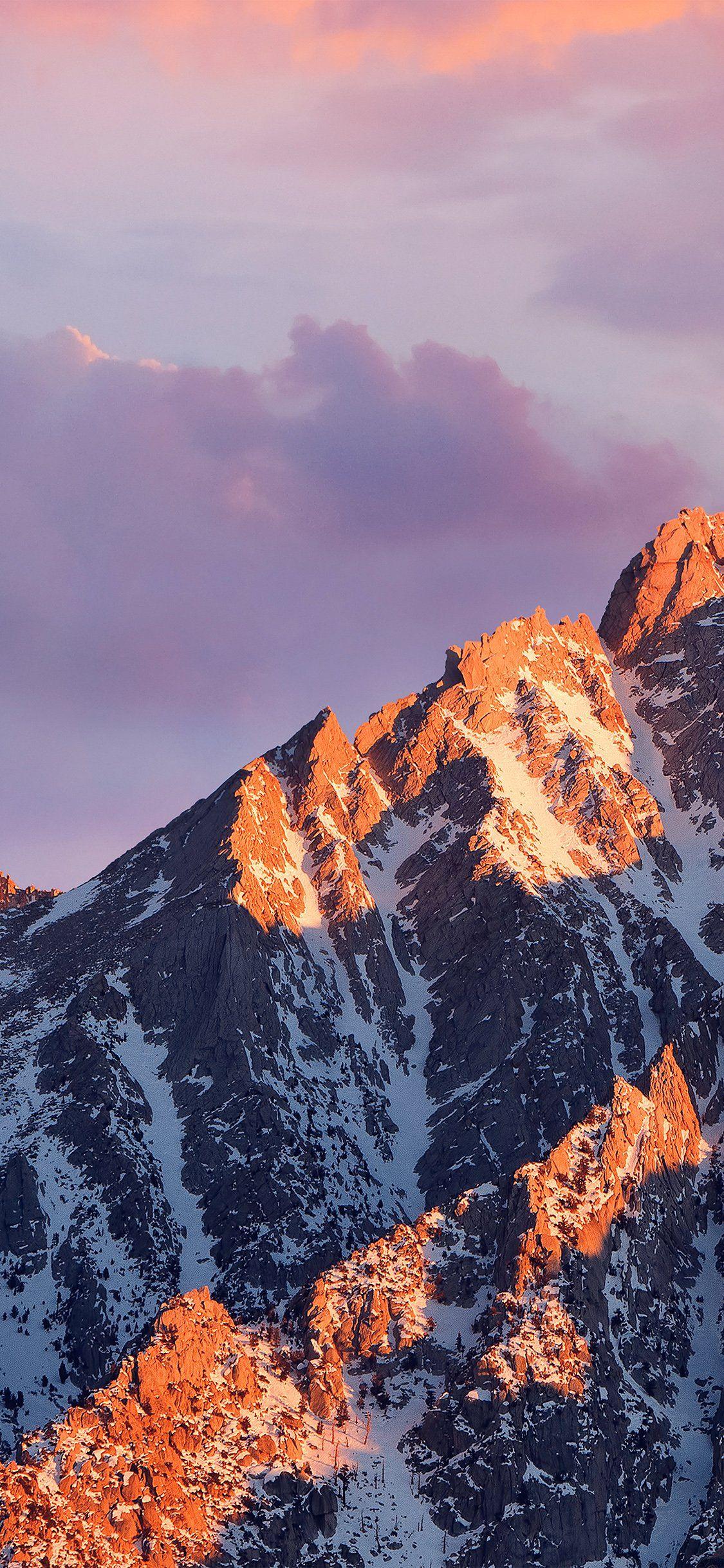 1125x2436 Macos Sierra Apple Art Background Wwdc Mountain Wallpaper