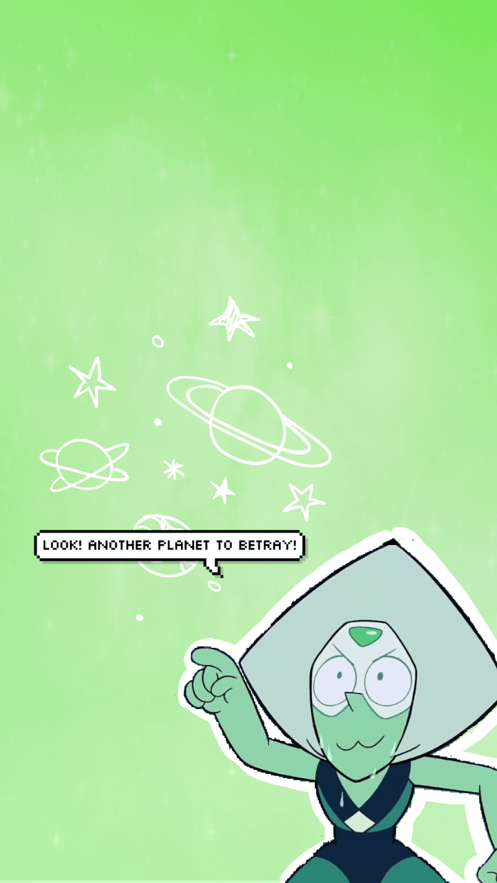 Made a Peridot Wallpaper for my phone Thought Ill share it   rstevenuniverse