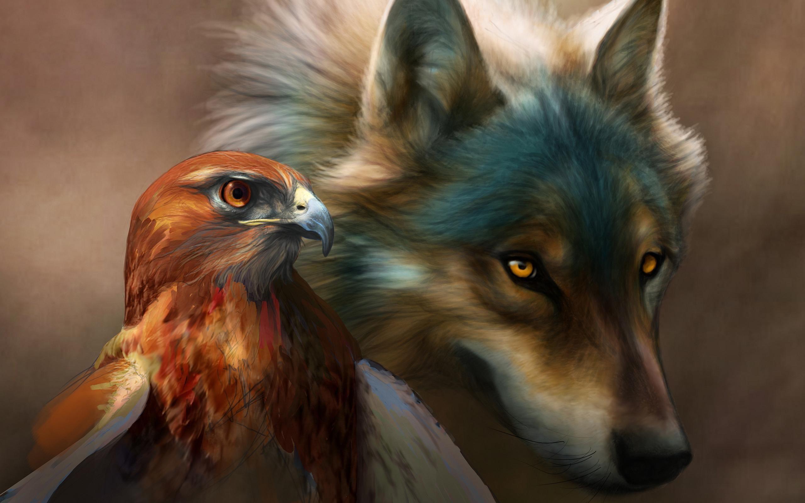 2560x1600 EAGLE AND THE WOLF wallpaper