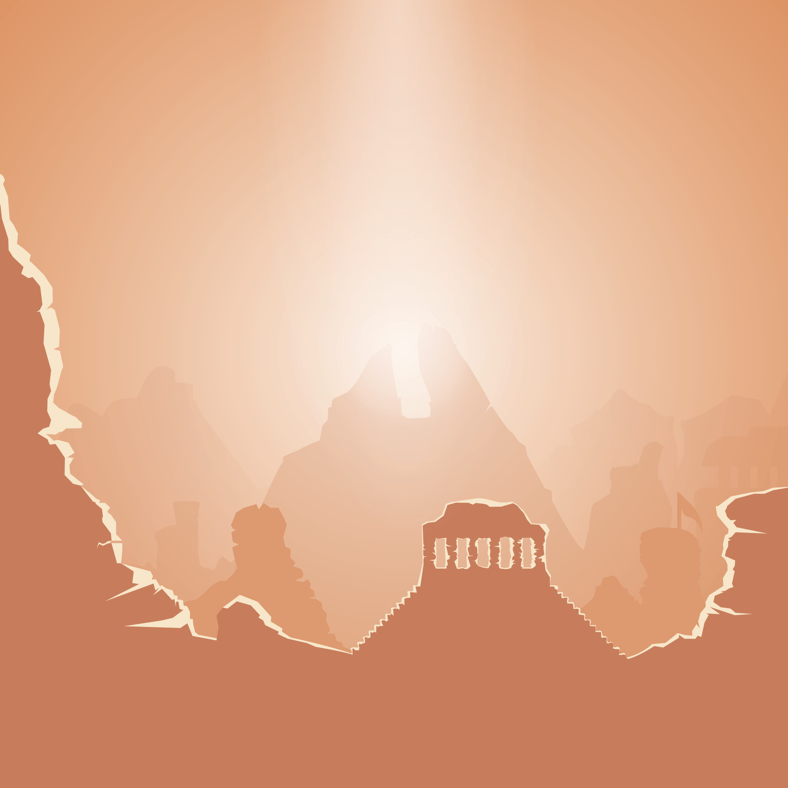 2706x2706 A cartoon world: wallpaper for iPhone and iPad