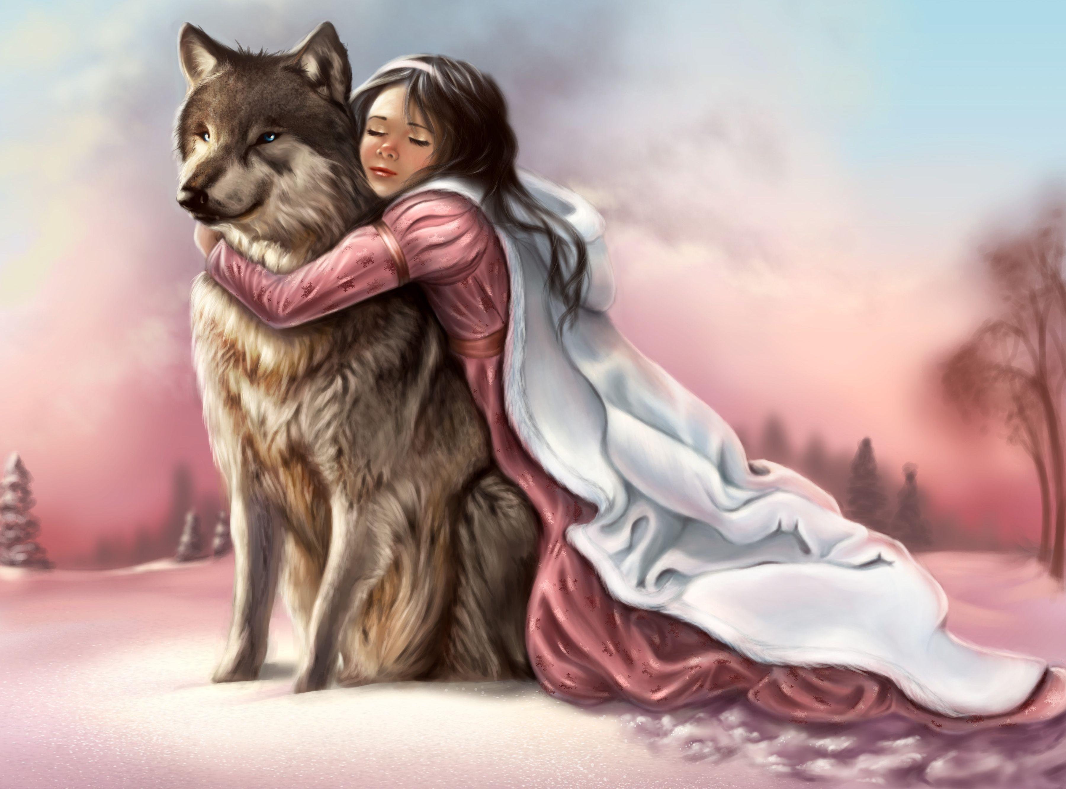 3600x2665 Wolf Girl Wallpaper