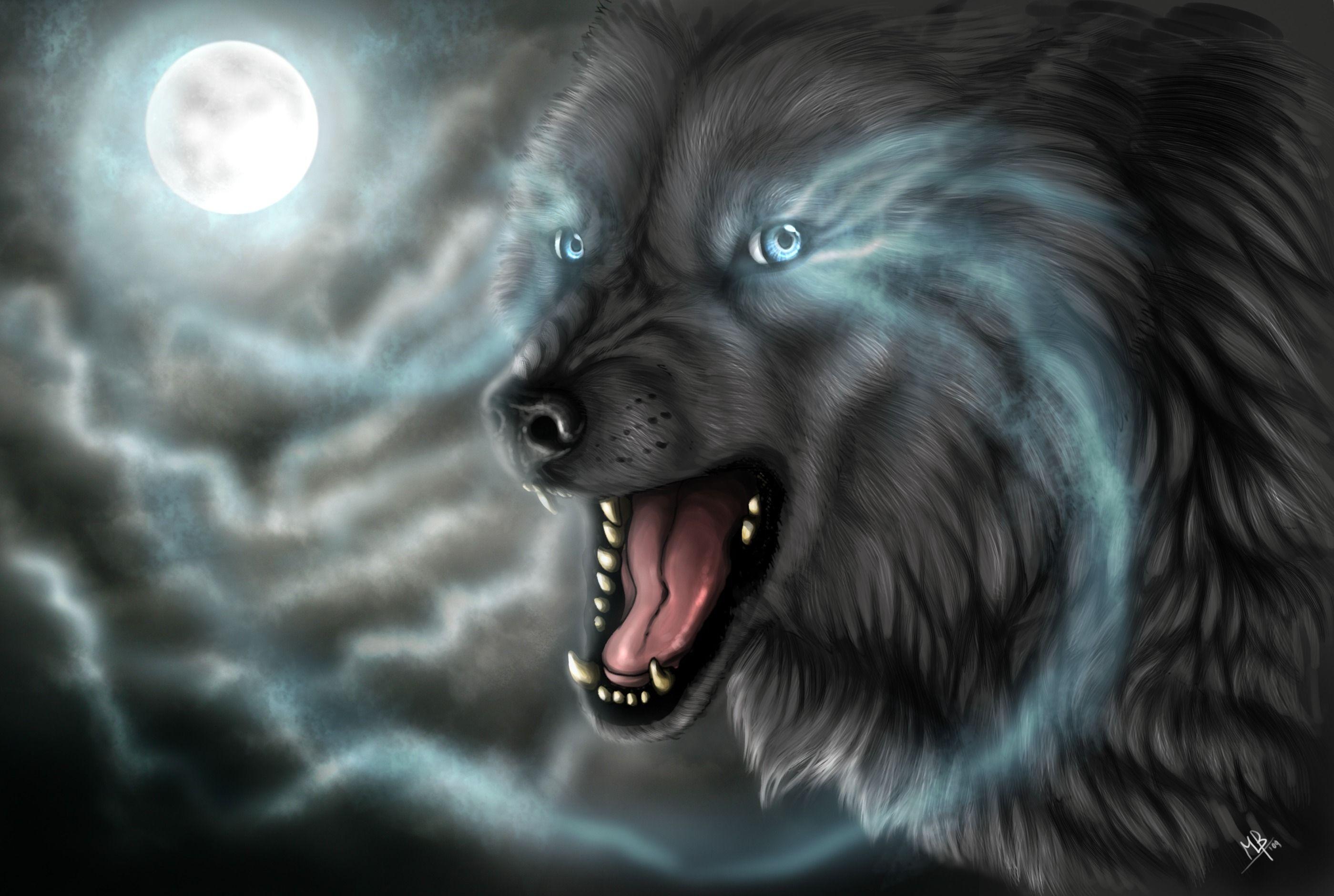 2799x1880 Wallpaper: Dark Wolf Wallpaper. Dark Wolf Wallpaper
