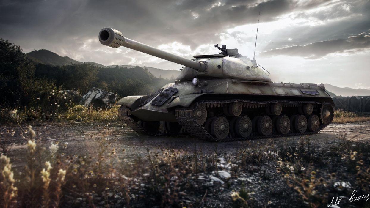 1244x700 World Of Tanks Tank USSR Is 3 Games Army Russian Military