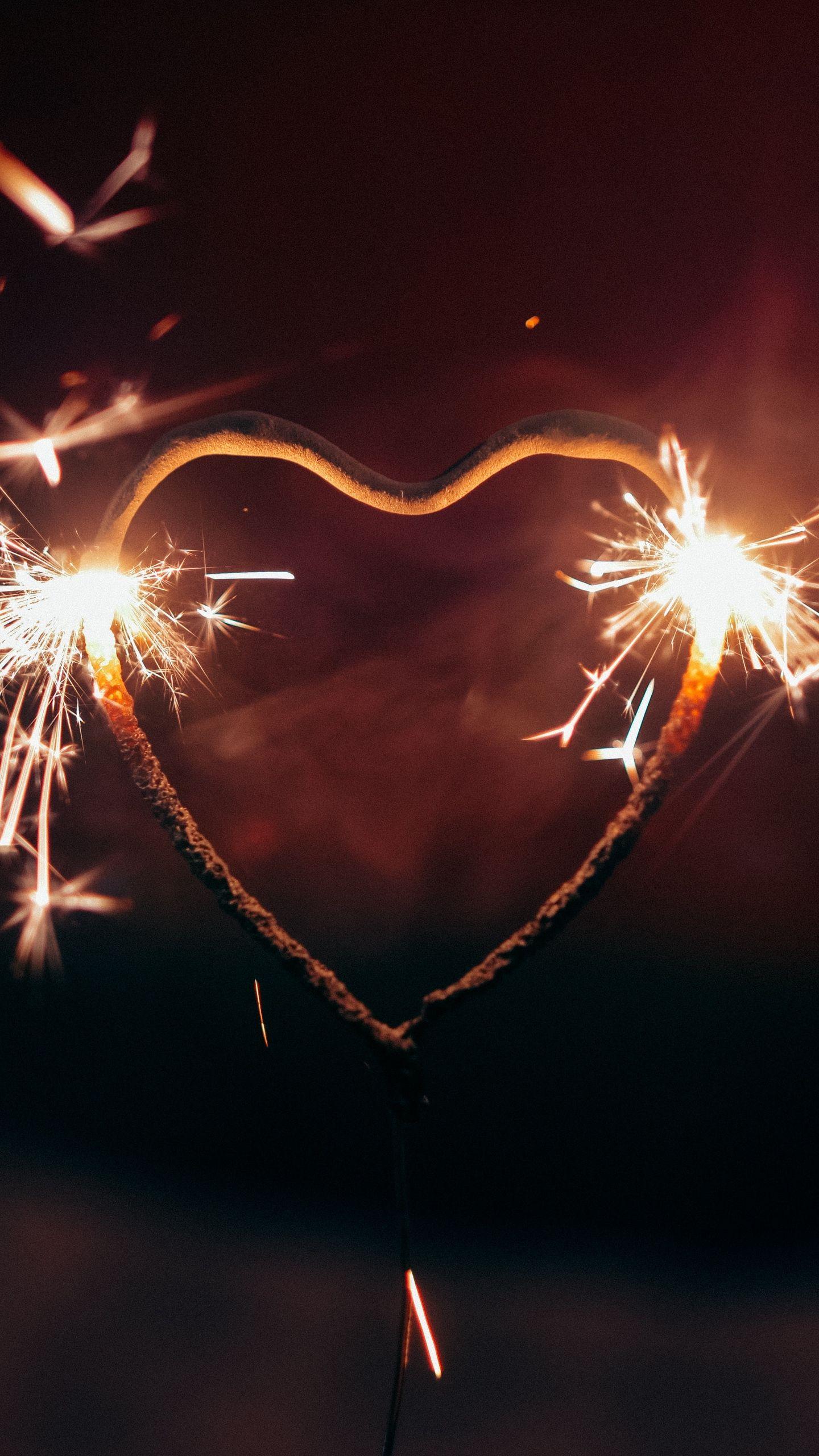 1440x2560 Download wallpaper 1440x2560 bengali fire, heart, sparks qhd