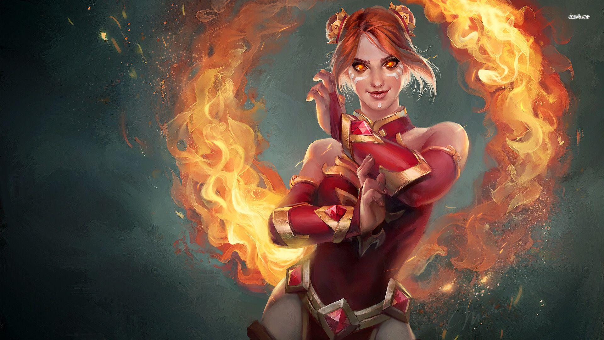1920x1080 Fire girl wallpaper wallpaper