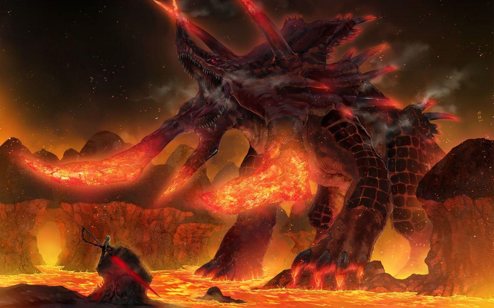 1680x1050 green fire lava horns short hair teeth white hair 1680x1050