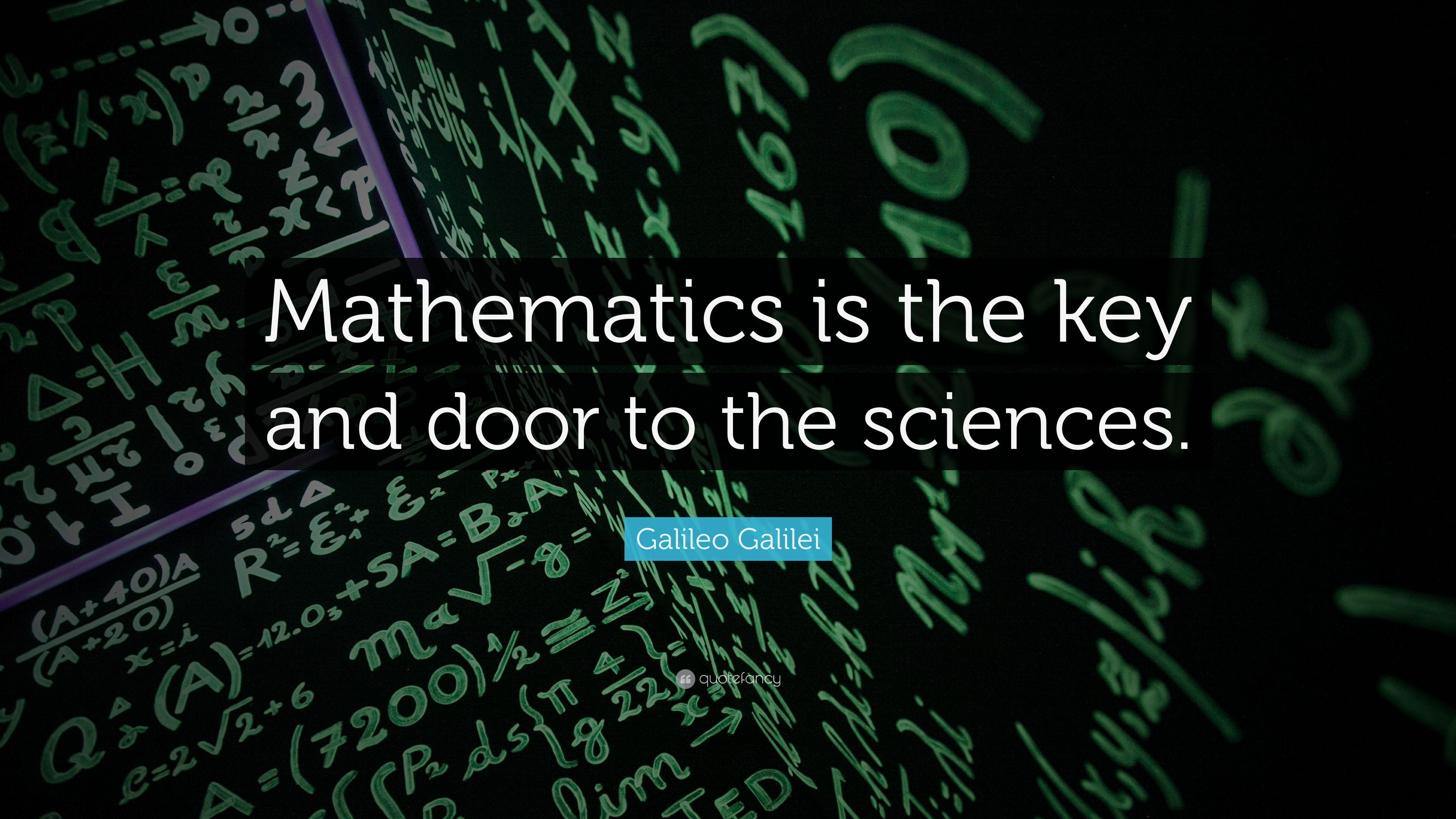 3840x2160 Galileo Galilei Quote: “Mathematics is the key and door to