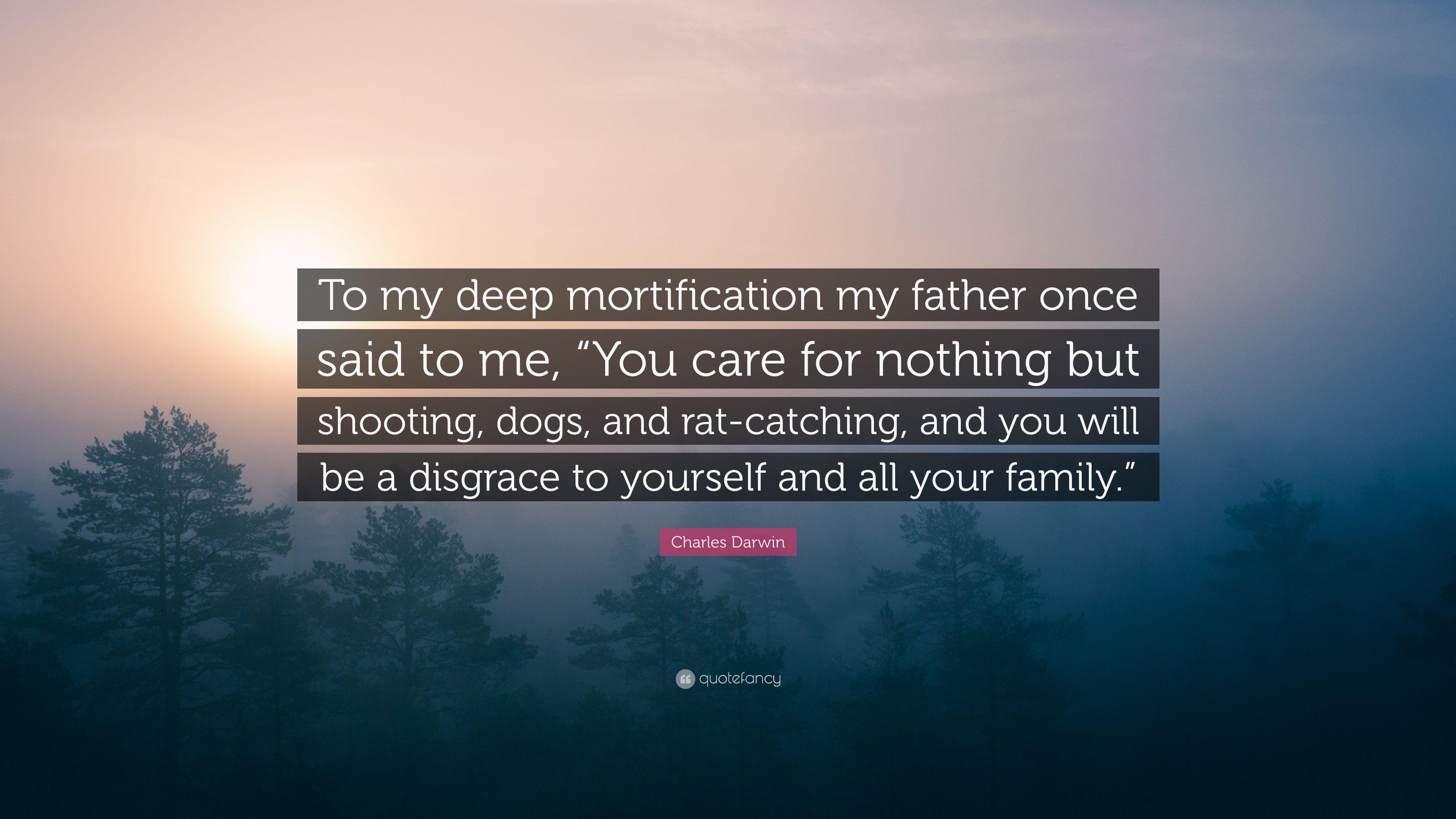 3840x2160 Charles Darwin Quote: “To my deep mortification my father