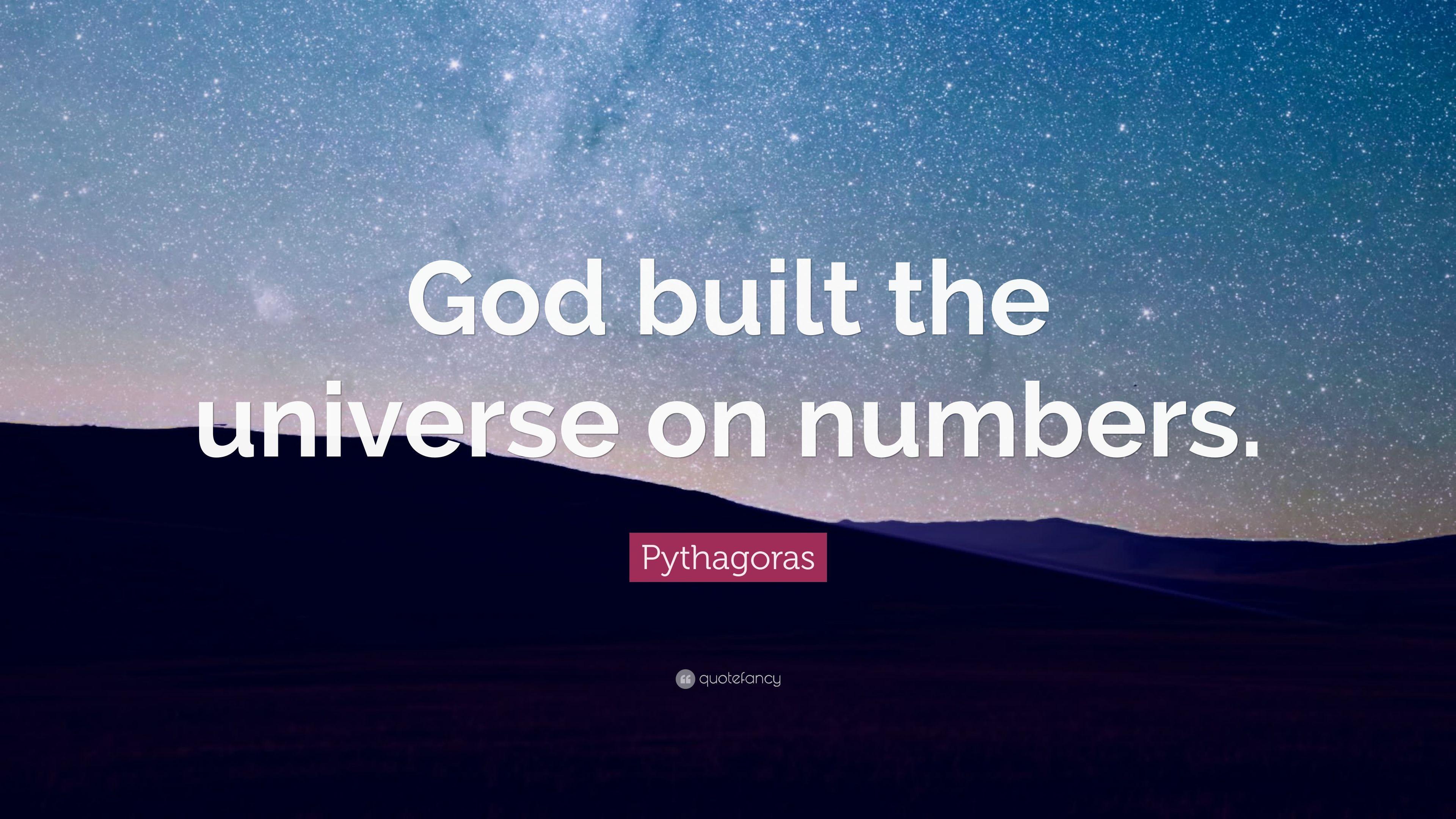 3840x2160 Pythagoras Quote: “God built the universe on numbers.” 12
