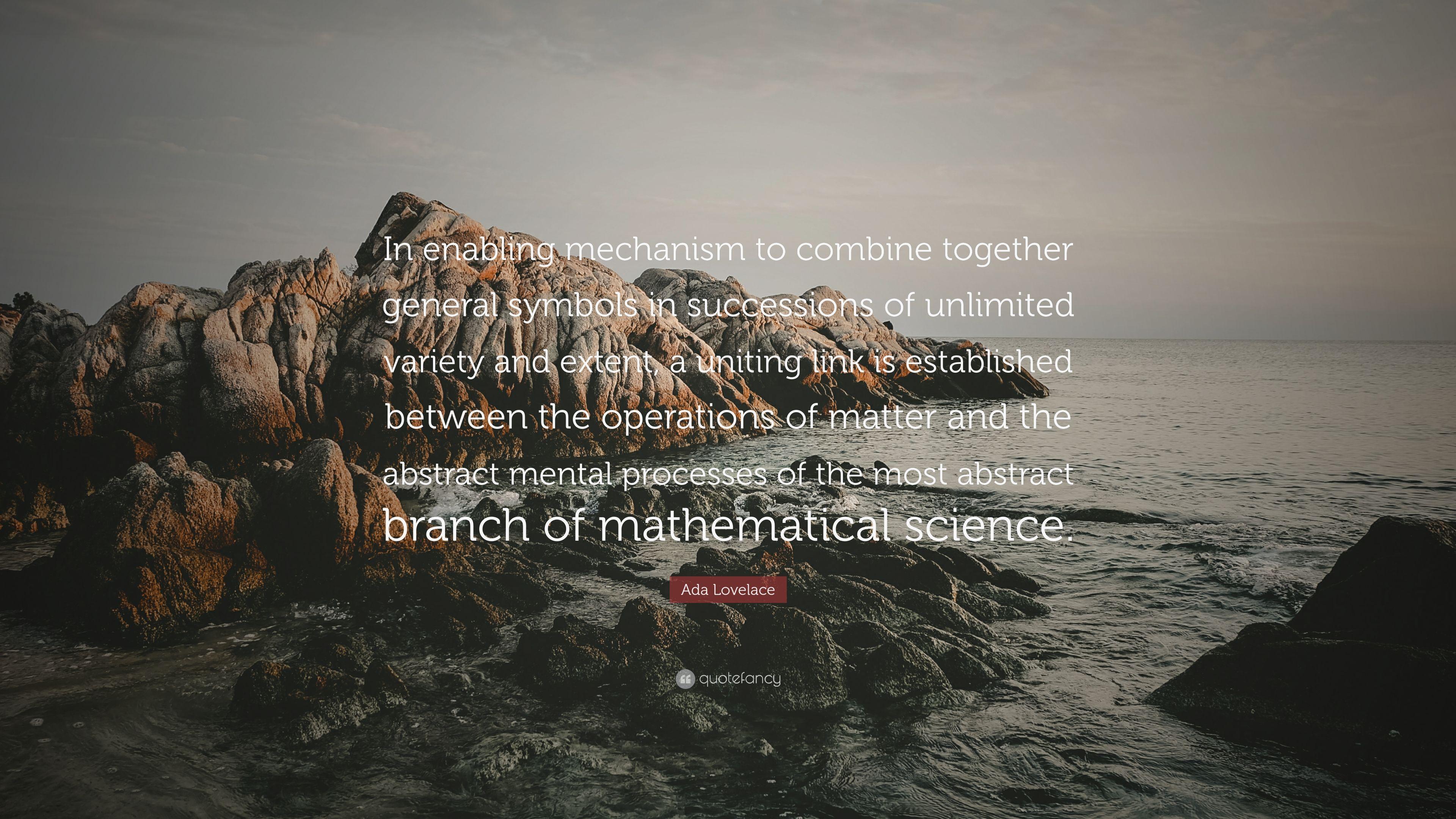 3840x2160 Ada Lovelace Quote: “In enabling mechanism to combine
