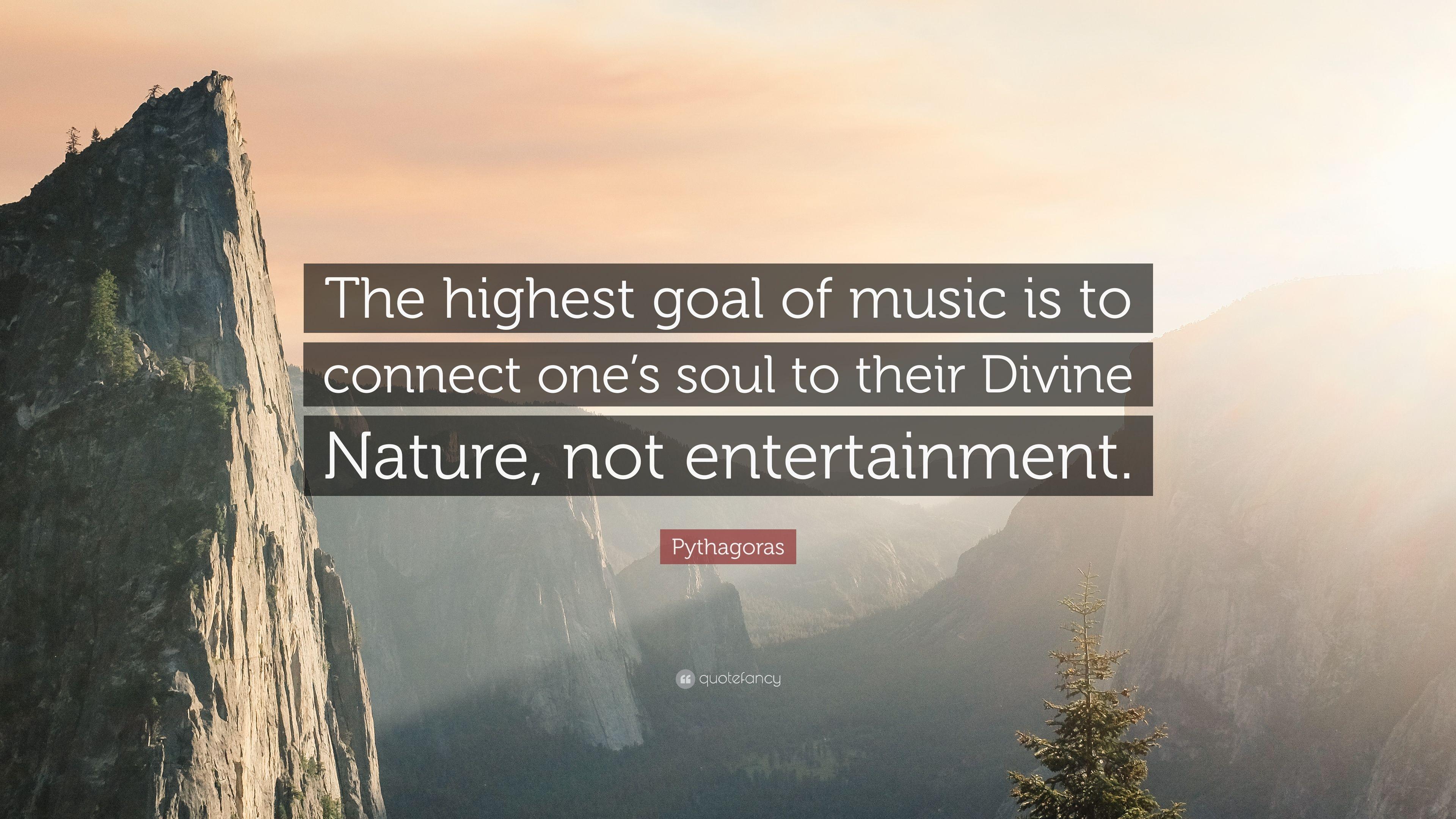 3840x2160 Pythagoras Quote: “The highest goal of music is to connect