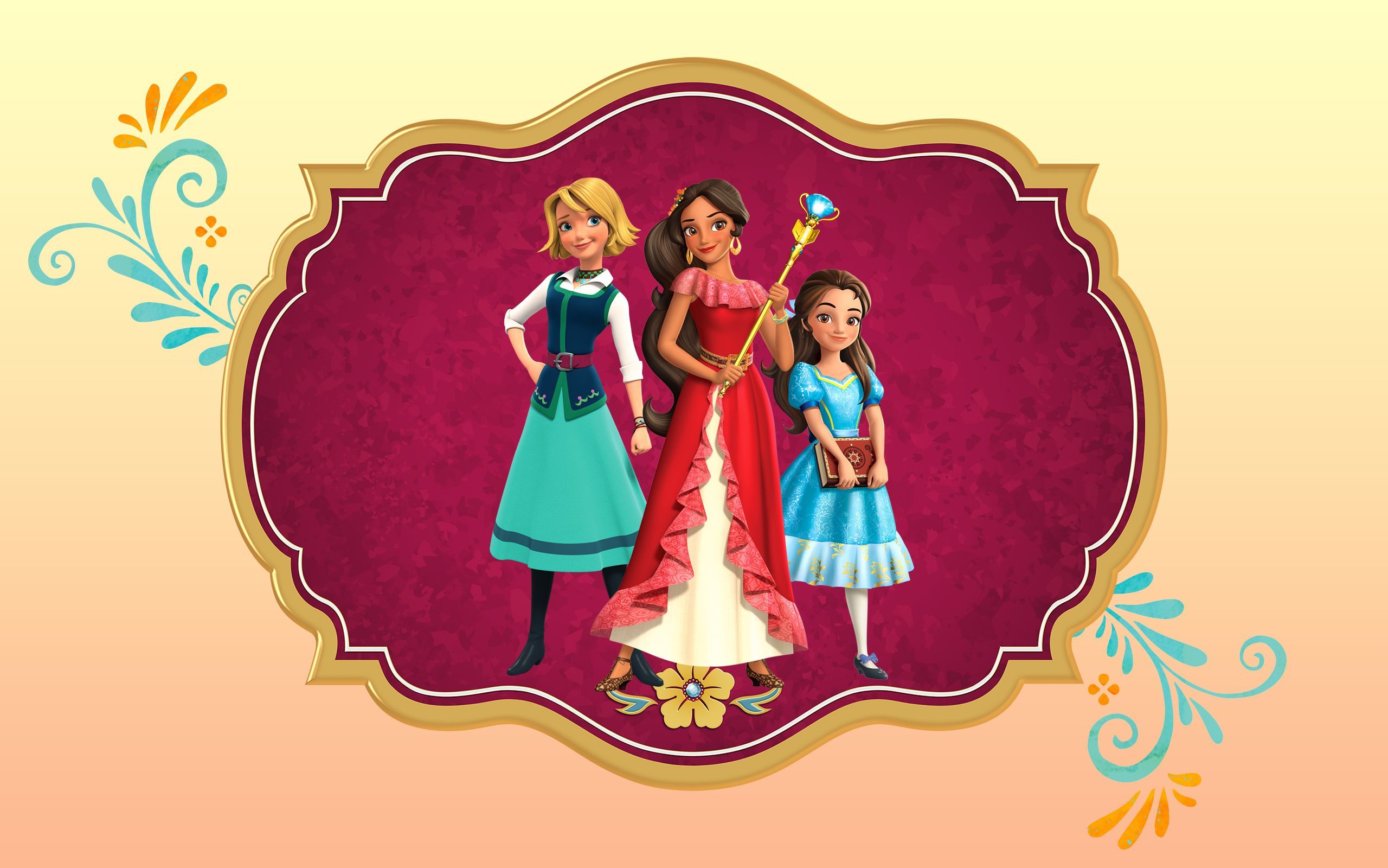 2560x1600 Elena of Avalor: Big wallpaper with main characters