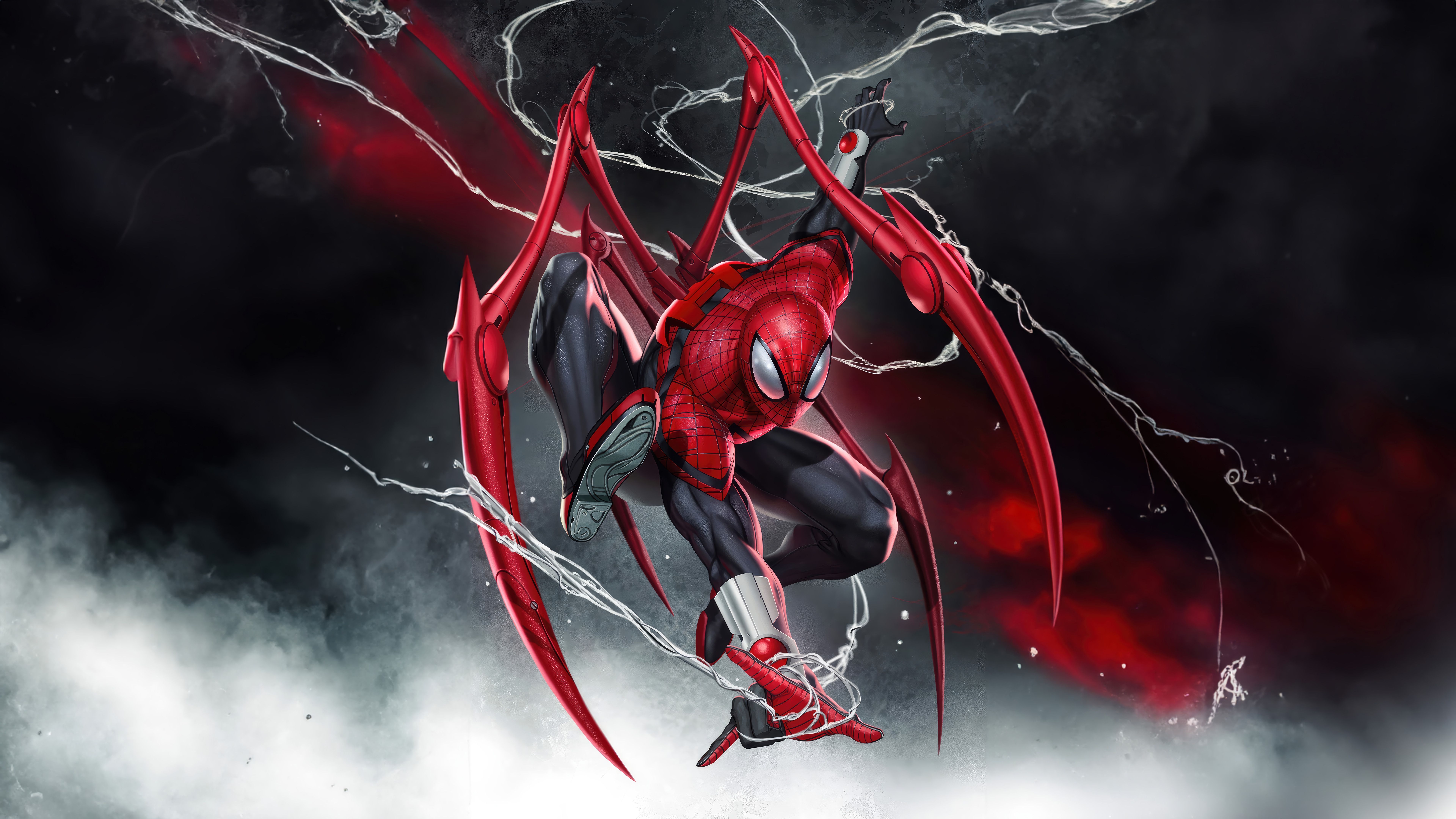 7680x4320 Spider Man Iron Spider Wallpaper 4K 8K