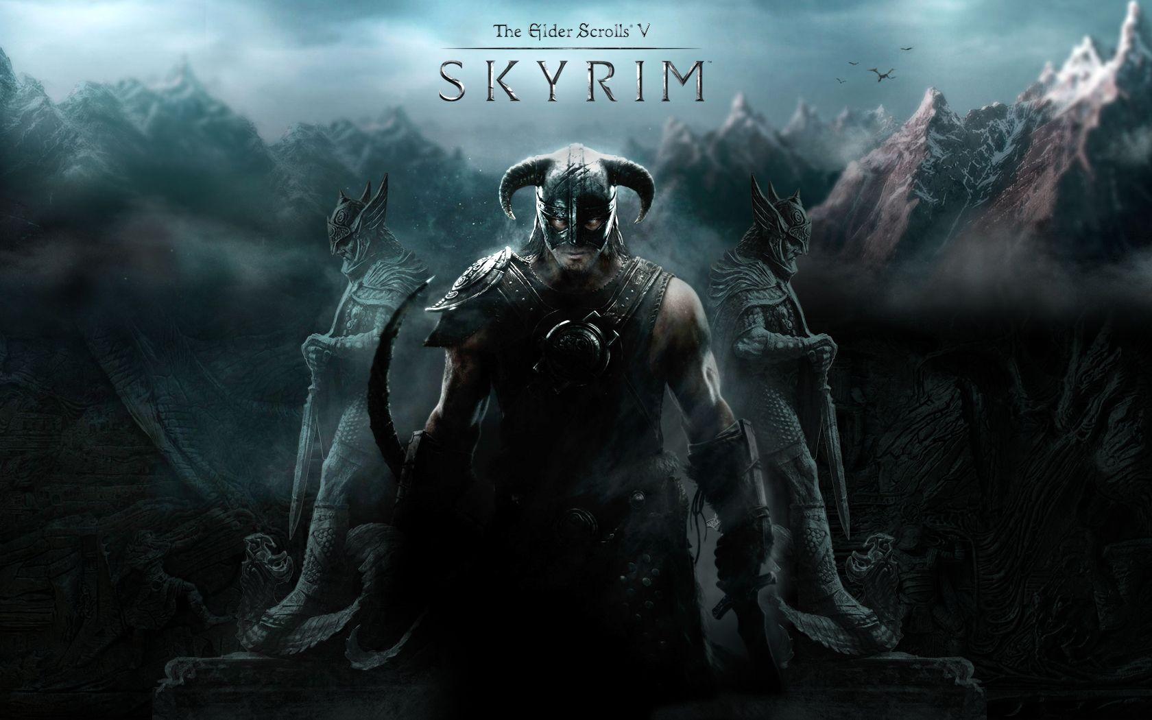 1680x1050 Skyrim Wallpaper Scrolls V : Skyrim Wallpaper