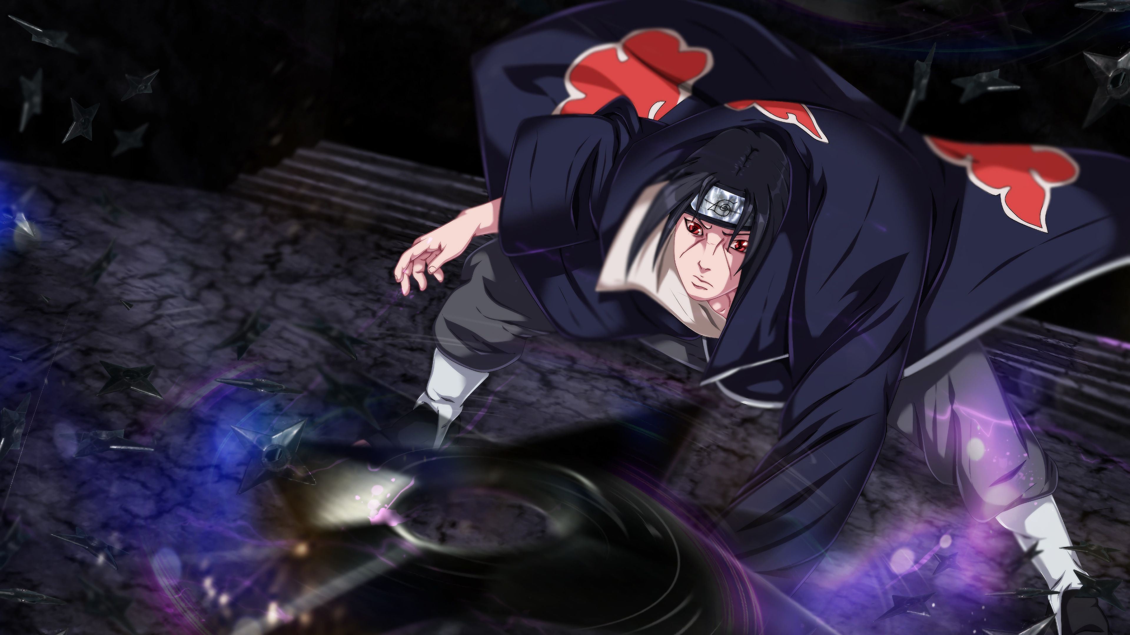 3840x2160 Itachi Uchiha Akatsuki 4K Wallpaper