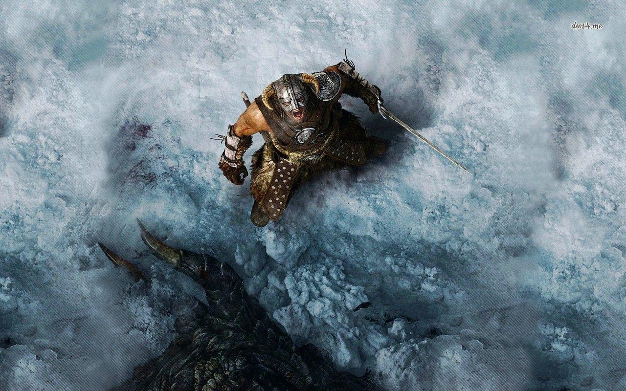 1280x800 Skyrim Dragons Desktop Wallpaper. The Elder Scrolls V