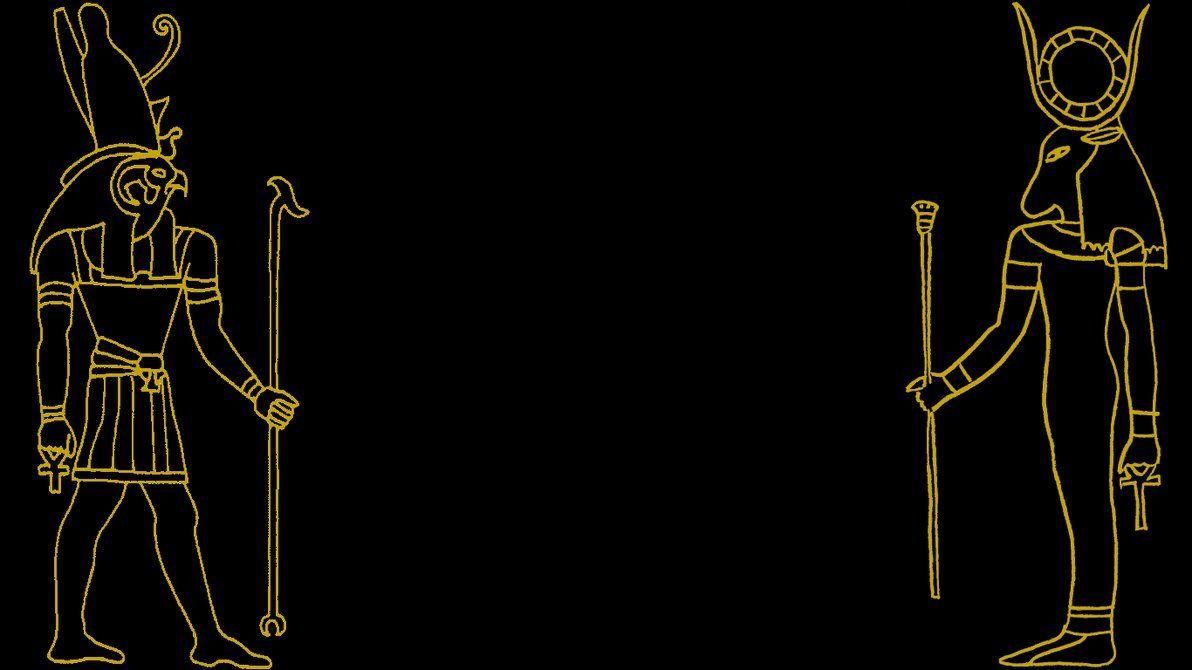 1192x670 Hathor And Horus Wallpaper By Gilgamesh Scorpion