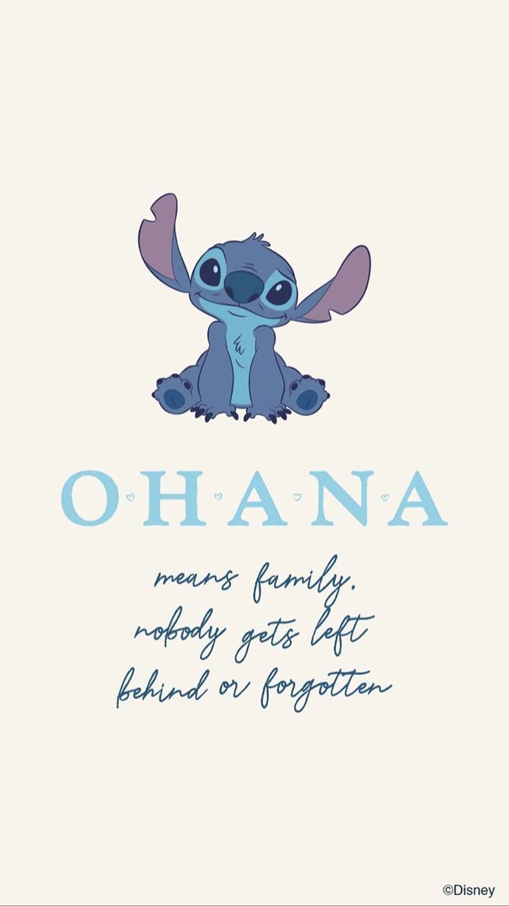 736x1309 Stitch / Ohana Wallpaper / Disney Style