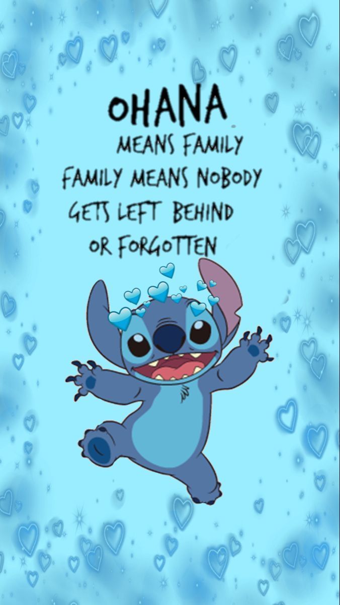 676x1200 Stitch wallpaper Ohana means family