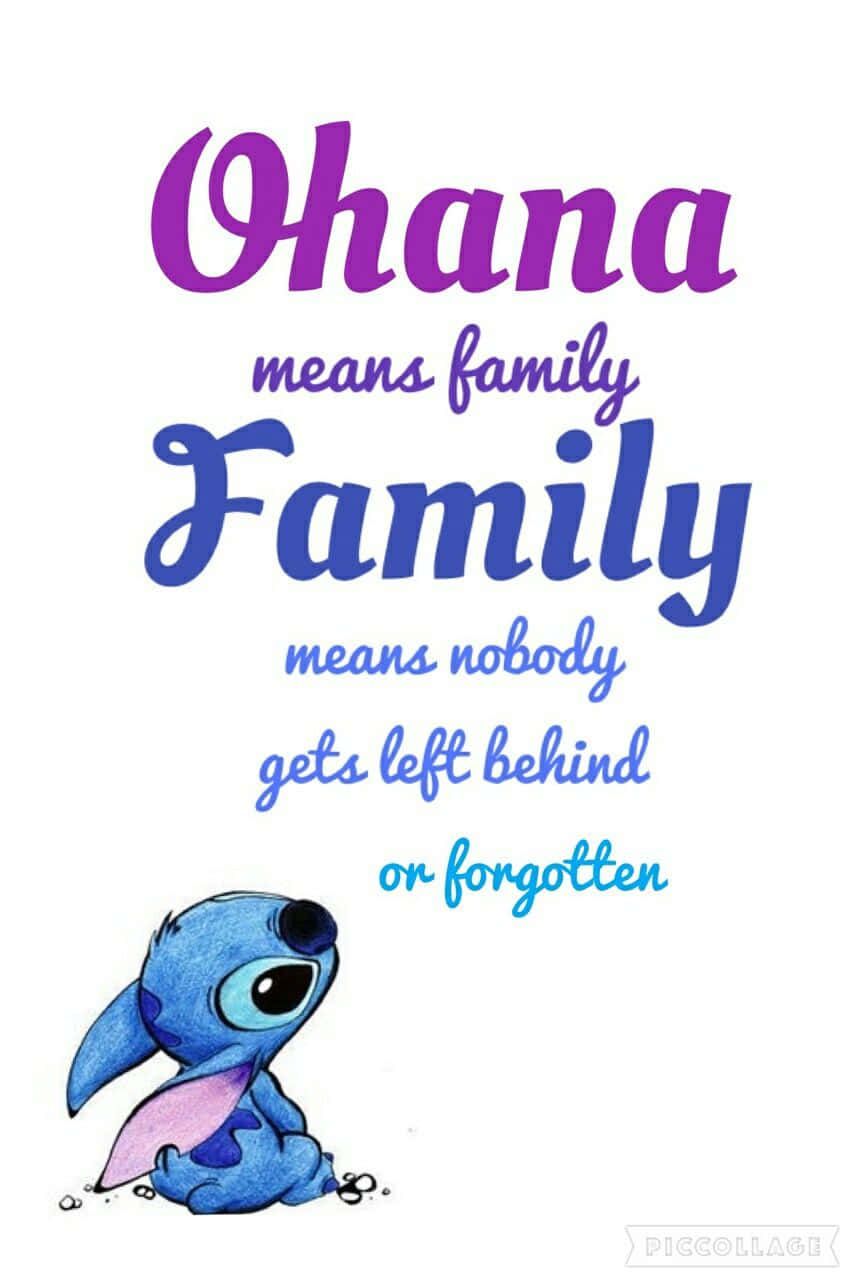 853x1280 Ohana Family Quote Stitch Wallpaper