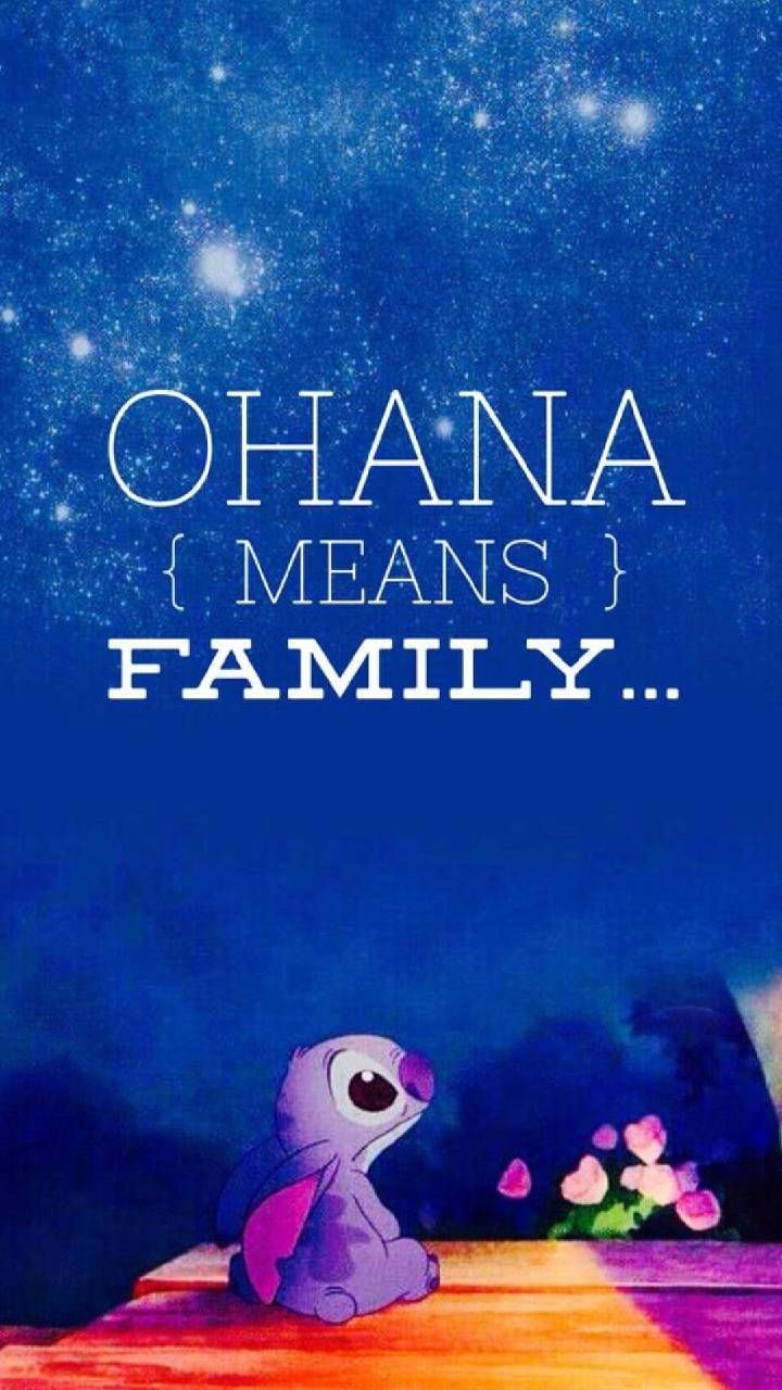 720x1280 Sad Stitch Ohana Means Family Wallpaper