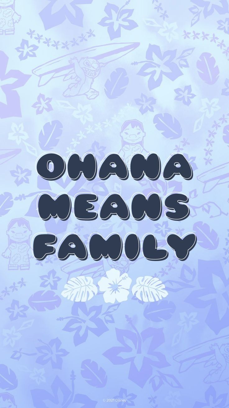 736x1309 Lilo & Stitch Ohana Wallpaper / Fondo