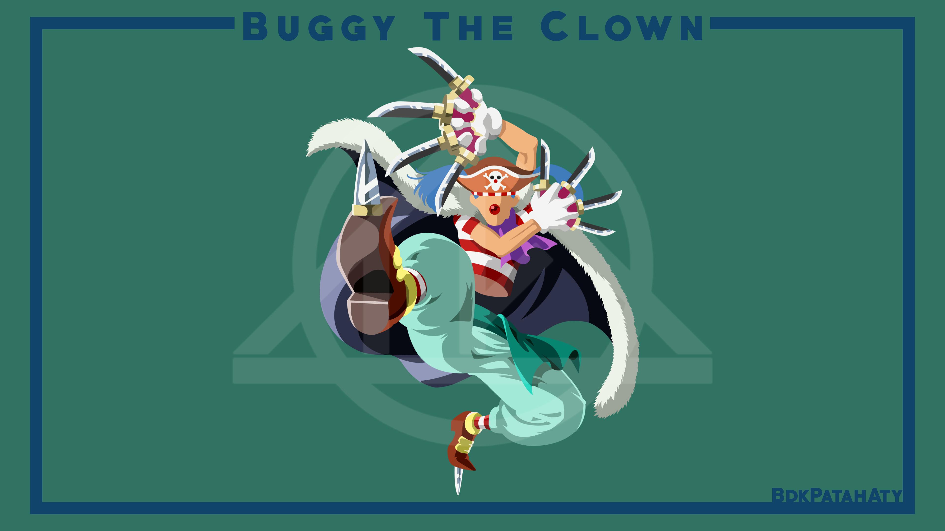 3840x2160 minimalist art for Buggy The Clown