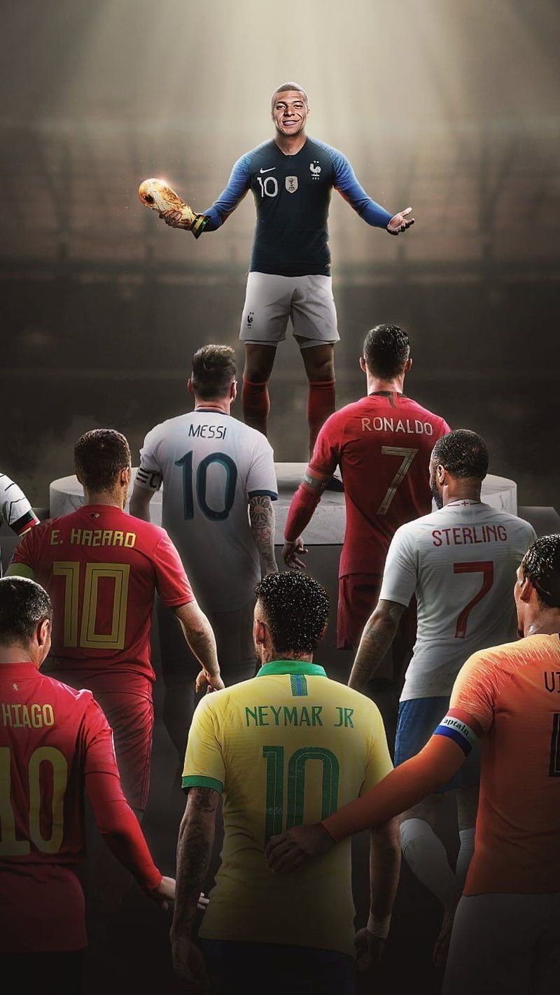 800x1422 Mbappe champion, sports uniform, 2018