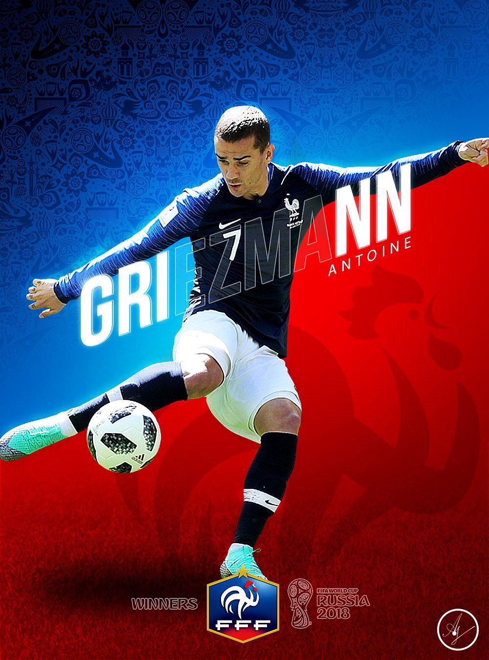 1000x1350 Antoine Griezmann World Cup 18 - Behance