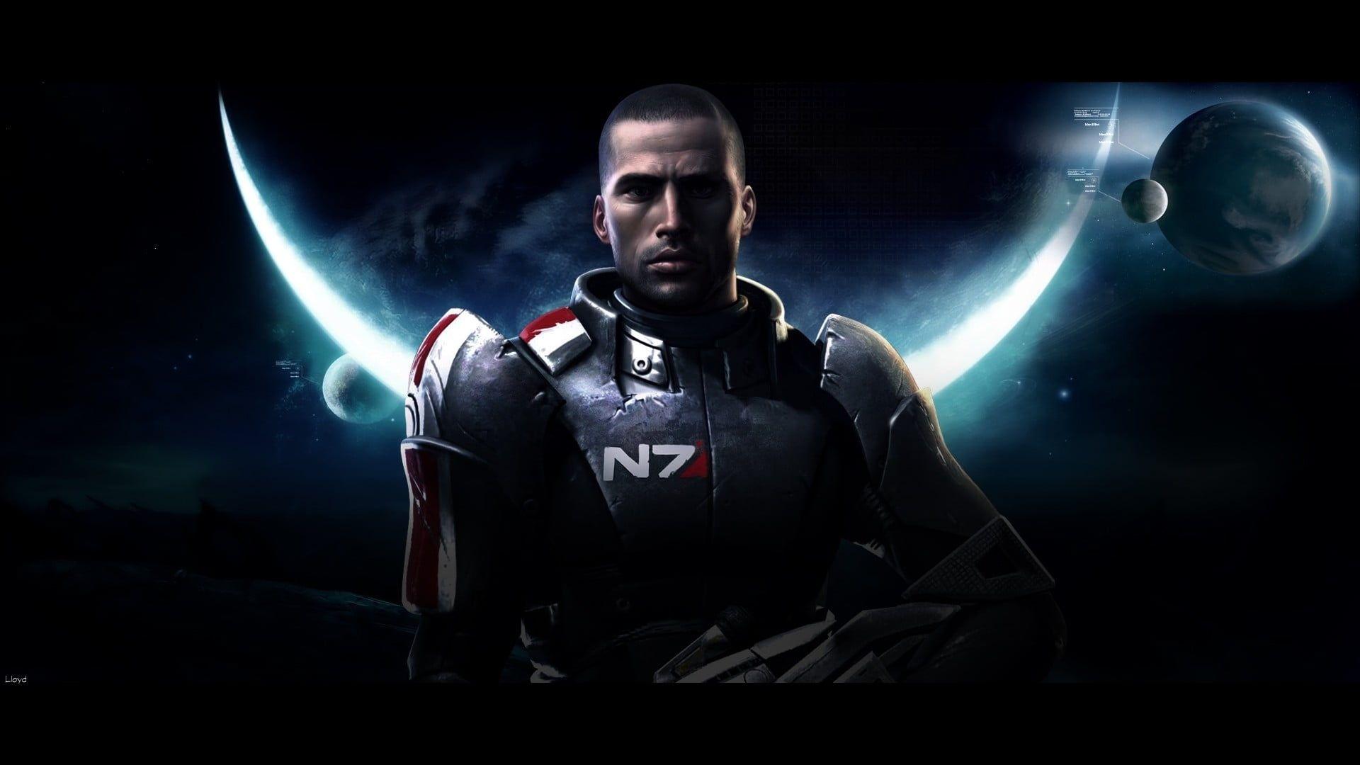 1920x1080 N7 digital wallpaper, Mass Effect, Commander Shepard, video