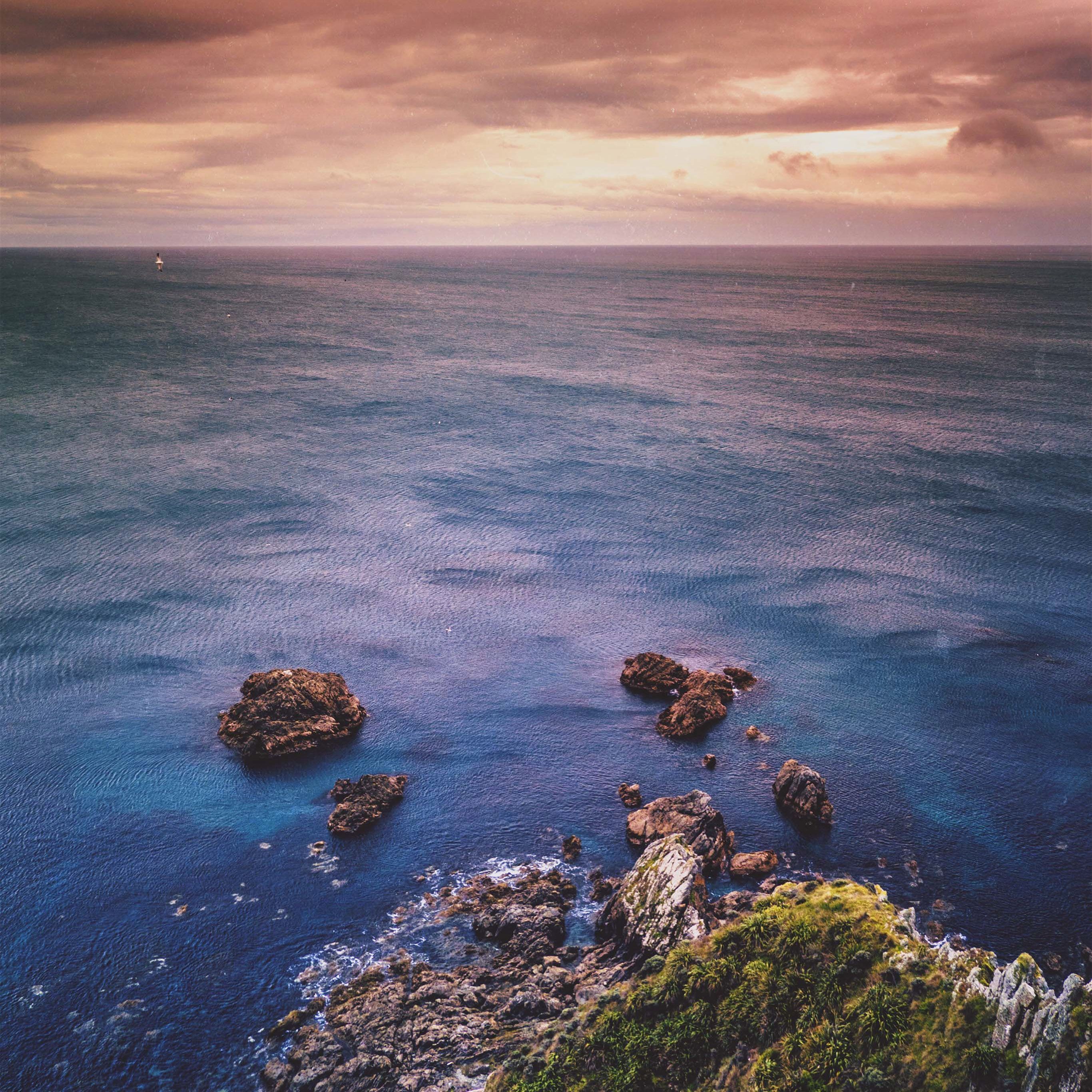 2732x2732 Cliff Sea Ocean Rock Nature Blue