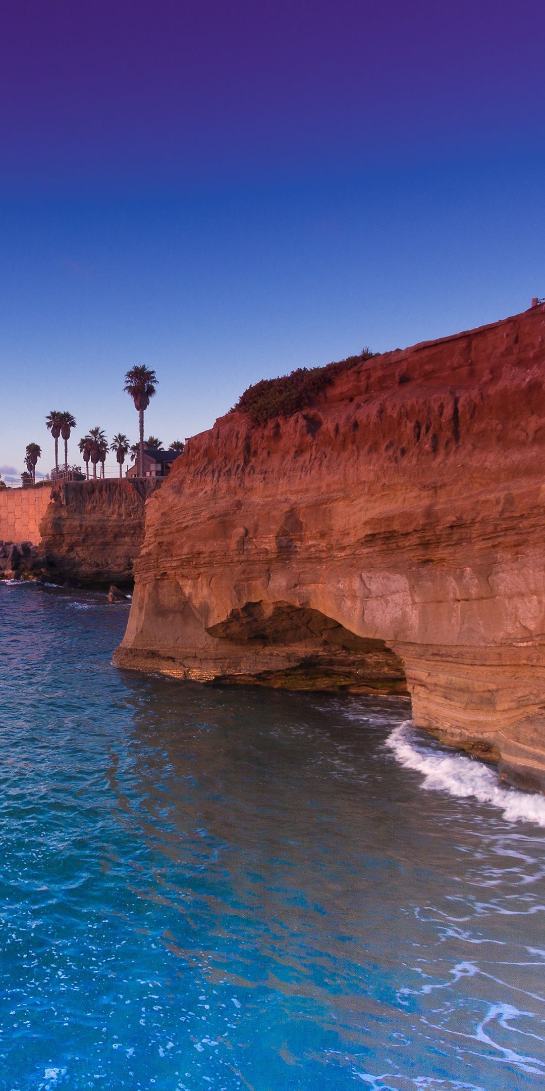 1080x2160 Sunset Cliffs Wallpaper 4K, Seascape