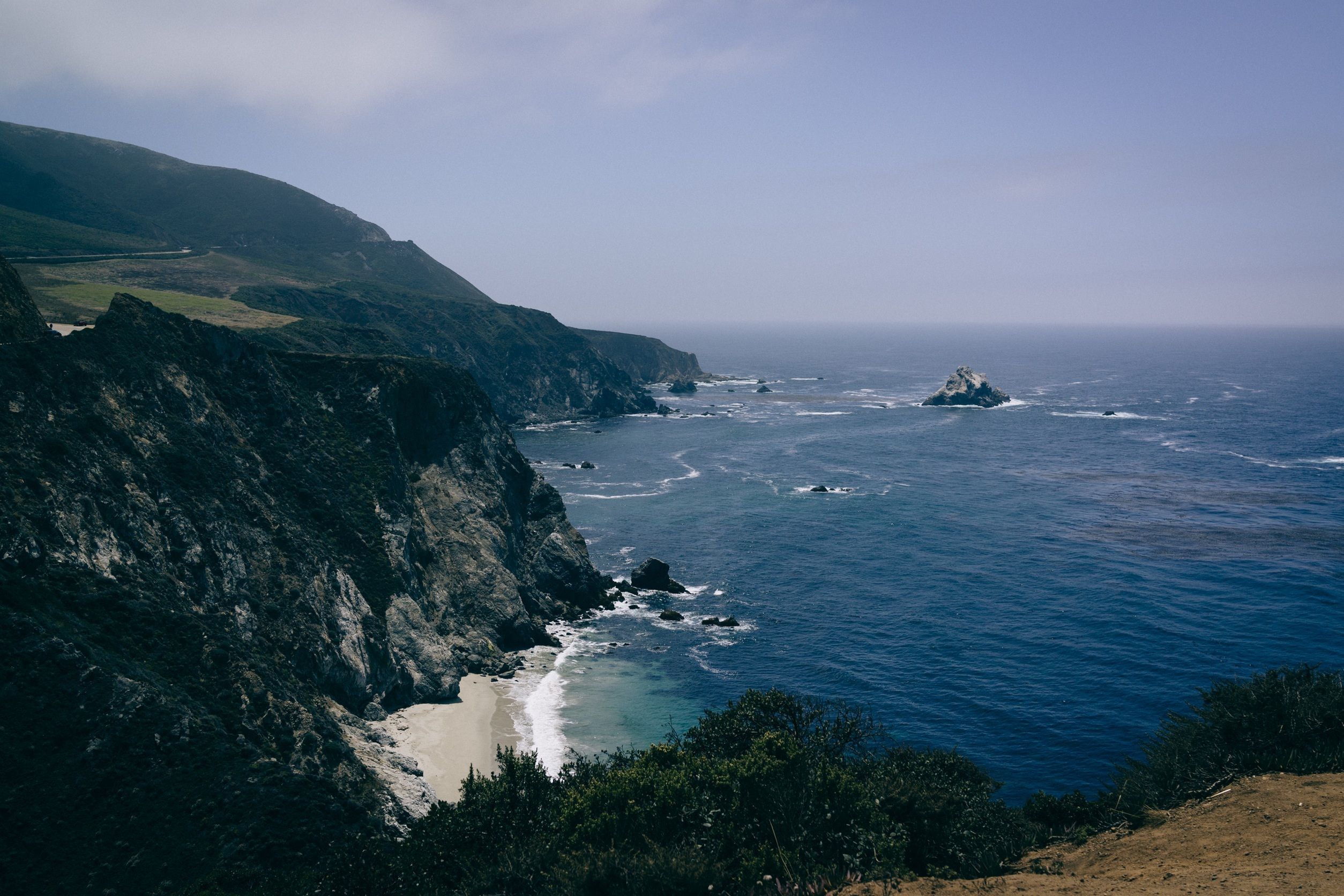 2508x1672 coast, sea, cliff Wallpaper, HD Nature