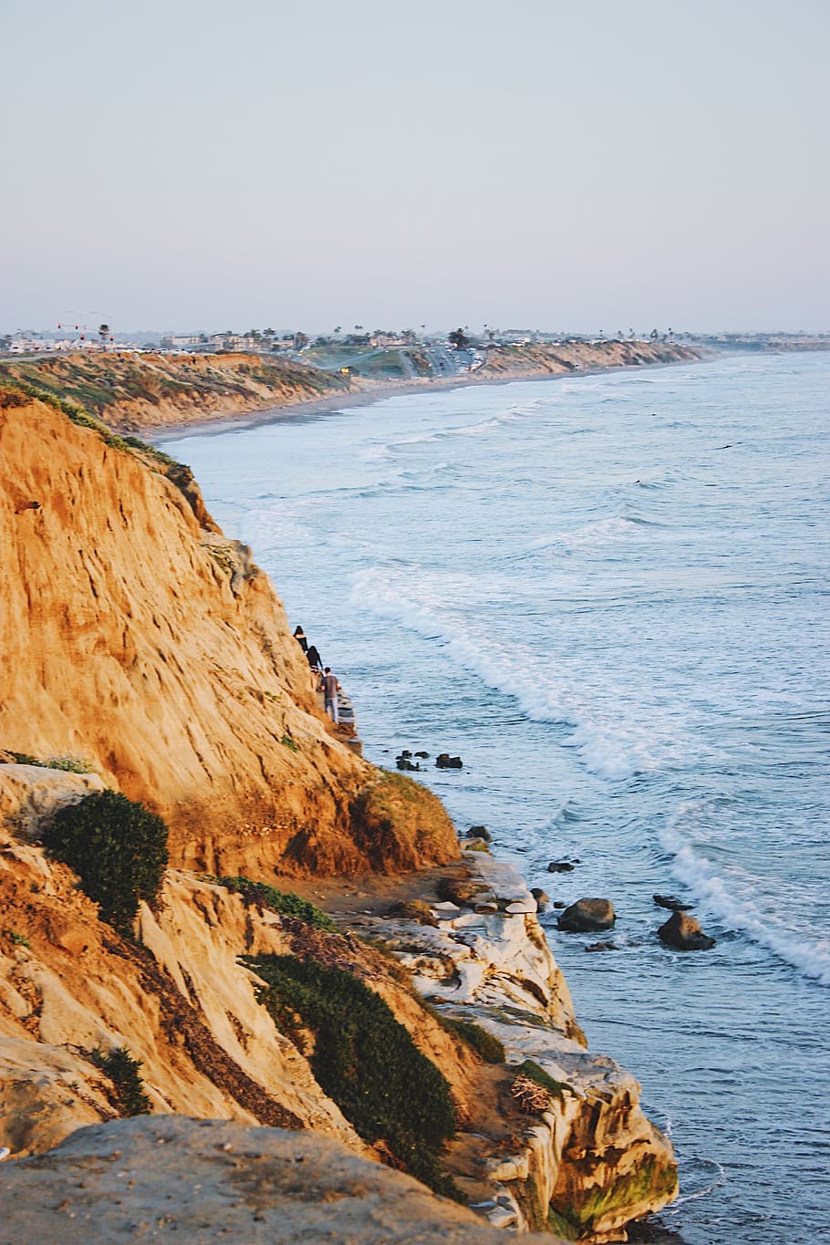 910x1365 beach, cliffs, ocean