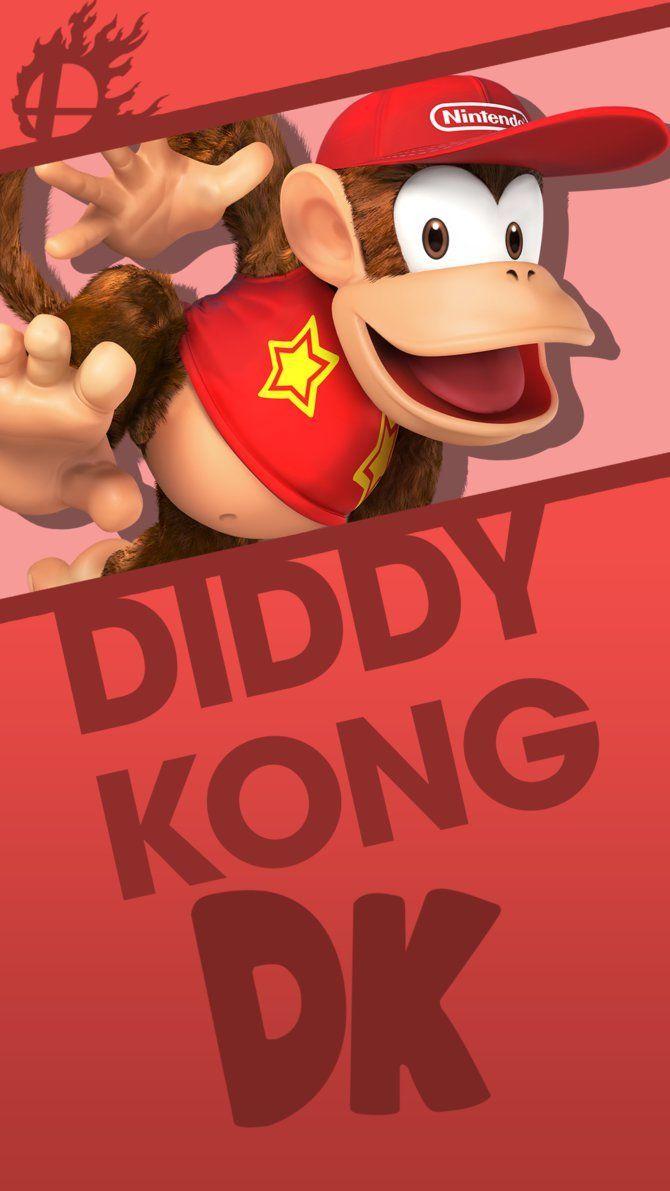 670x1191 Diddy Kong Smash Bros. Phone Wallpaper