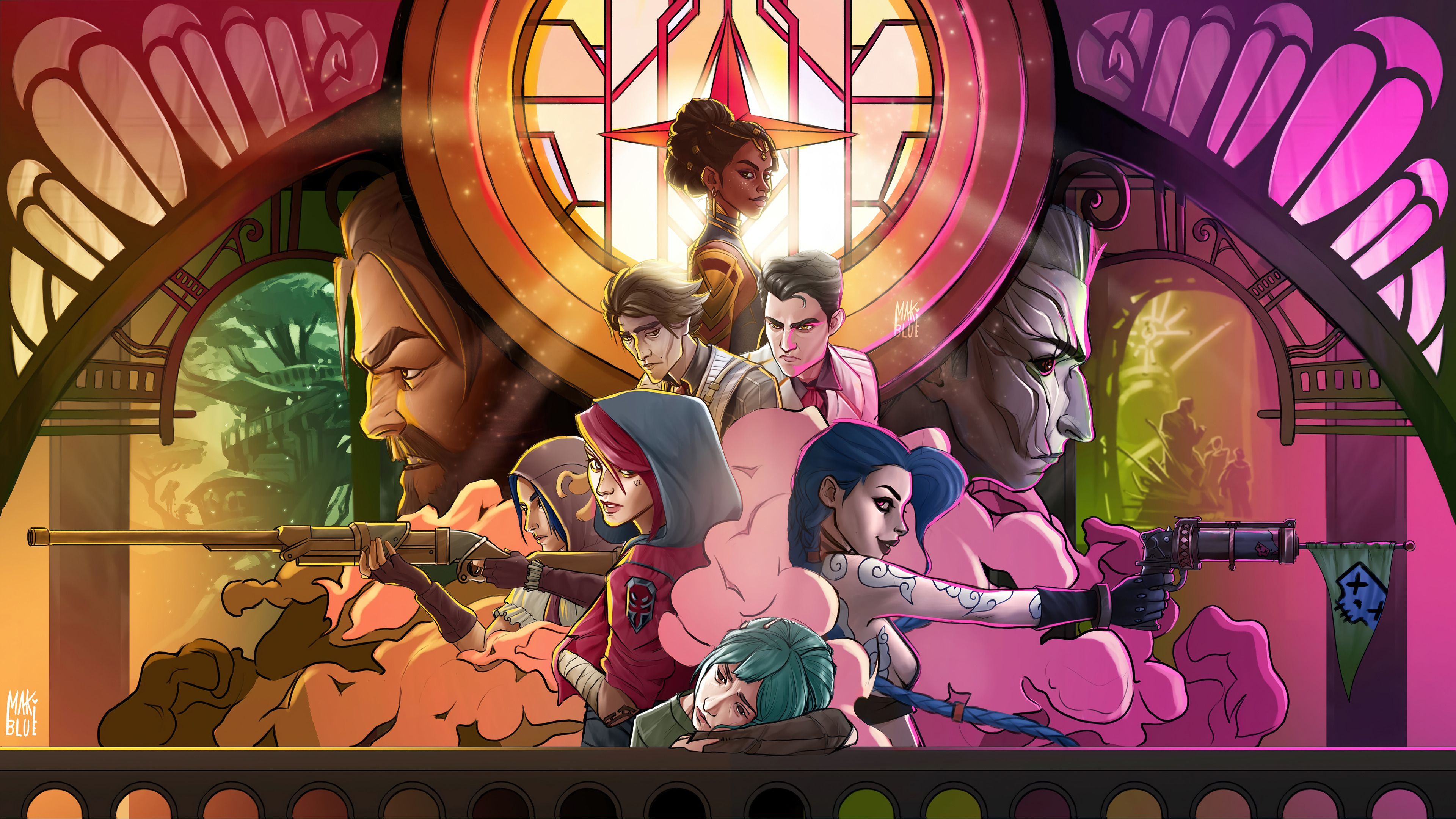 3840x2160 Arcane (Netflix Series) Characters