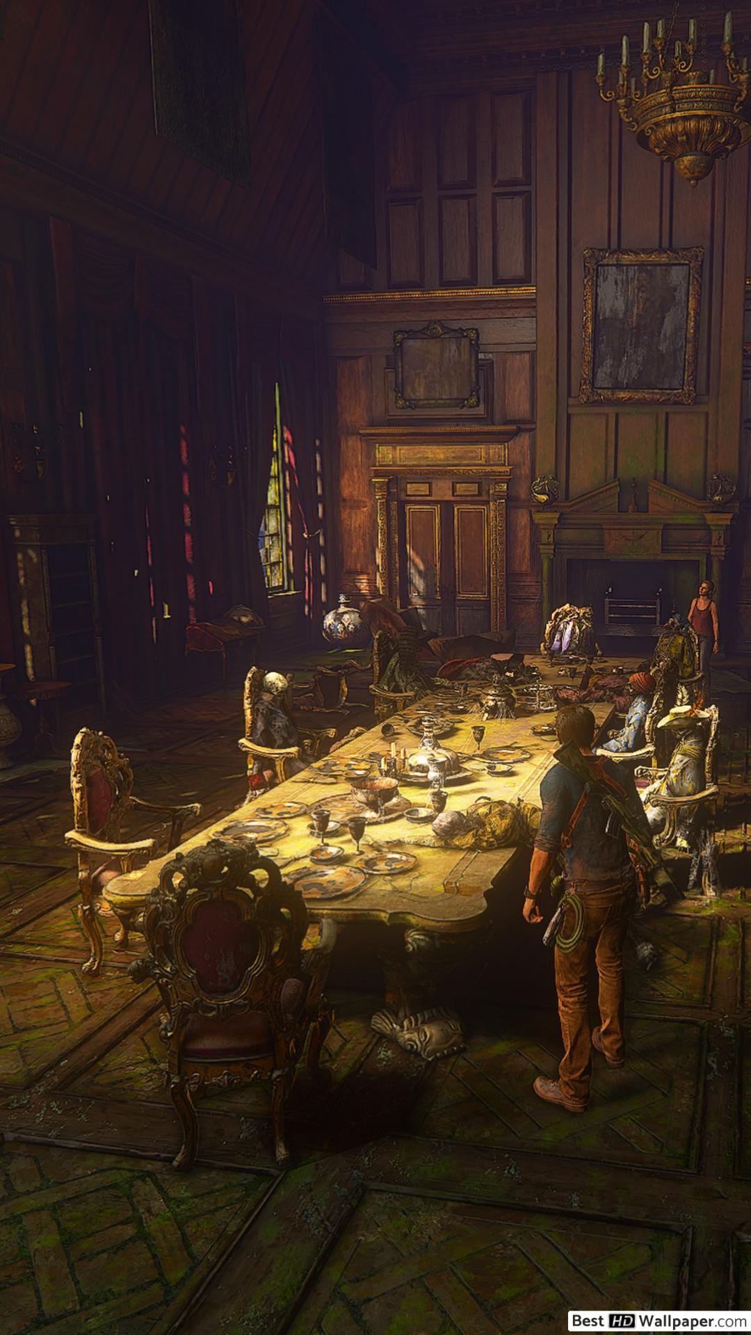 1080x1920 The thief's end Drake at the dinning room HD