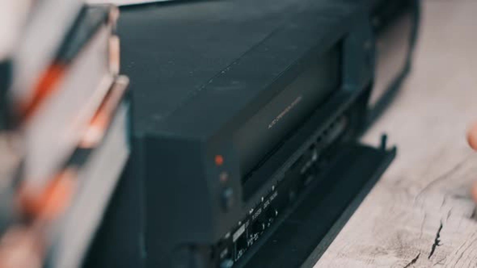 1600x900 Eject VHS Tape Cassette From VCR Video