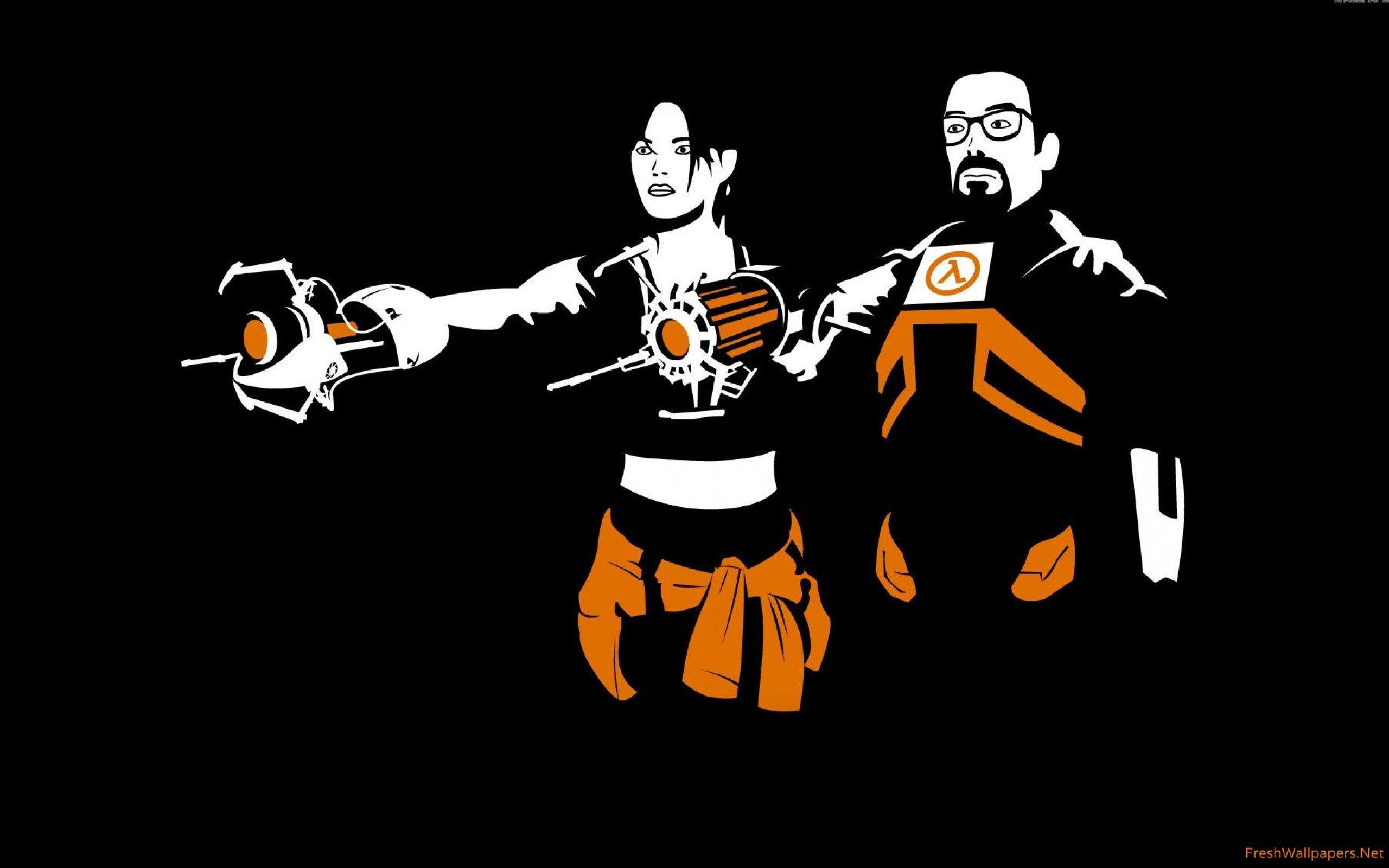 2560x1600 Alyx Vance And Gordon Freeman Life 2 Wallpaper