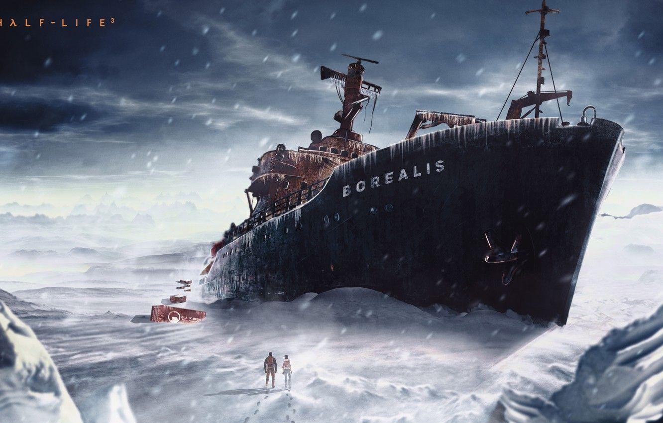 1332x850 Wallpaper Boat, Ship, Half Life, half life, valve, Borey