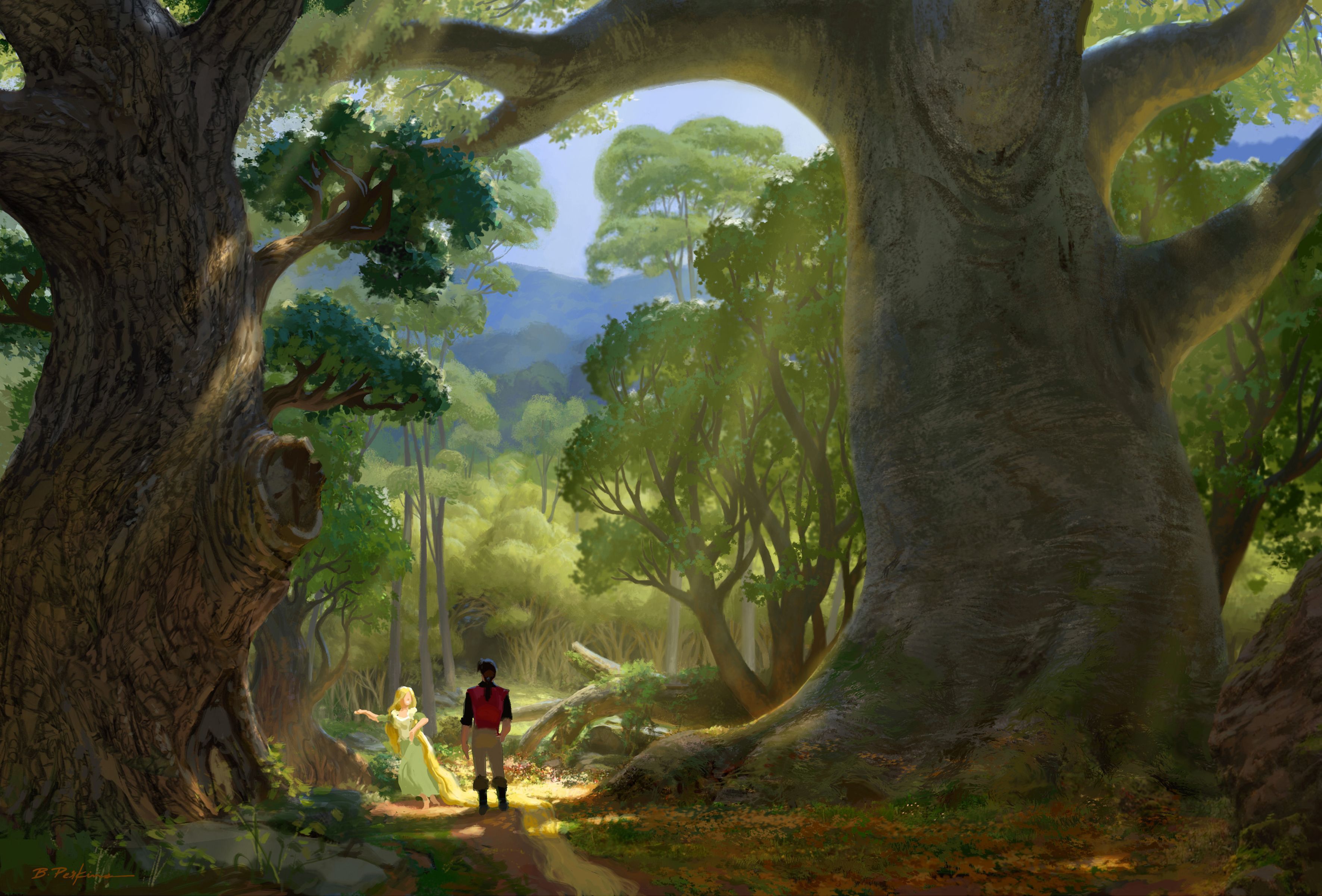 3543x2402 Tangled Sunbeam Adventure: HD Wallpaper